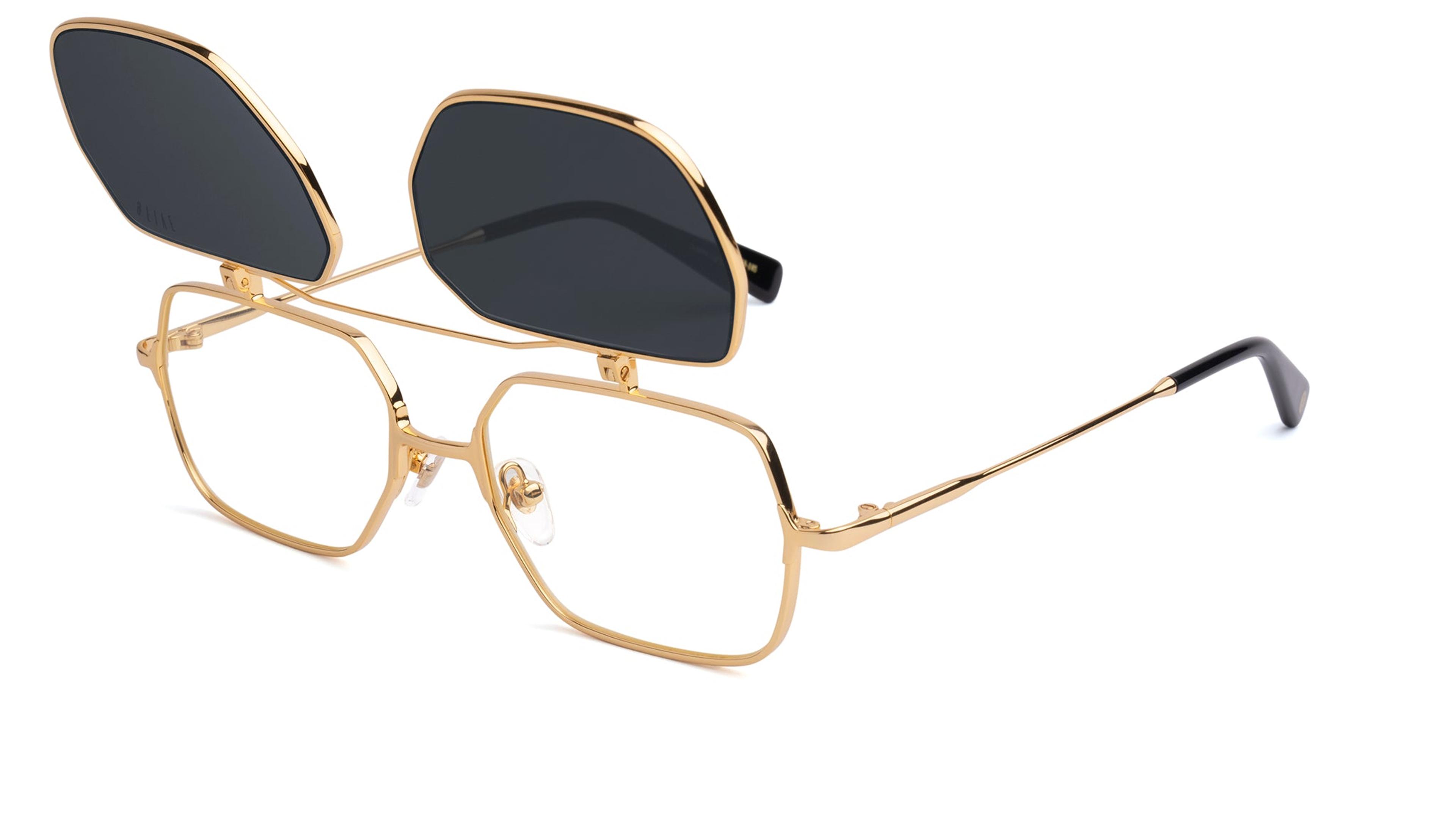 NTWRK - 9FIVE Clarity 24K Gold Flip-Up Glasses