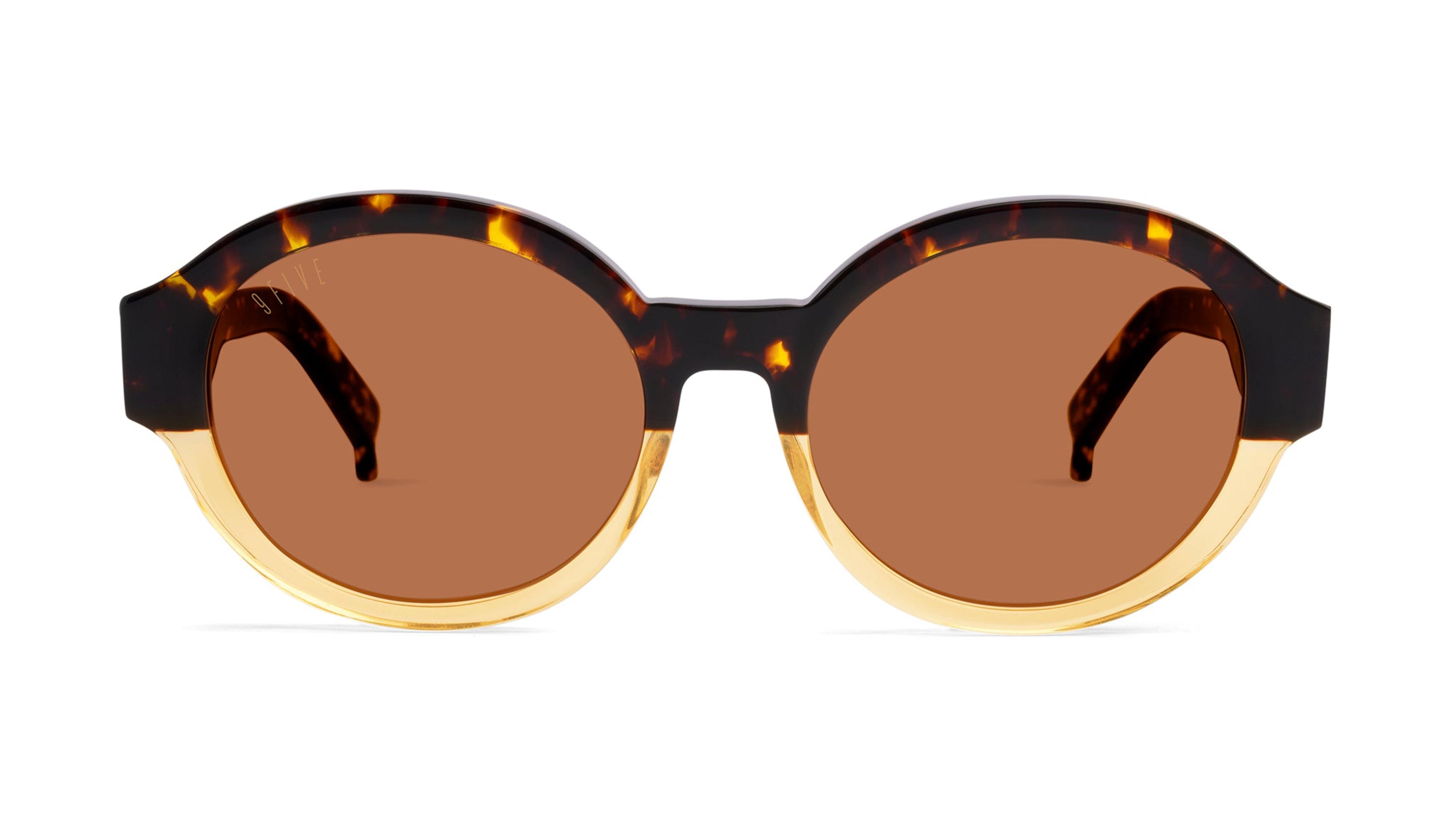 Alternate View 1 of 9FIVE Drips Tortoise & Gold Split Sunglasses
