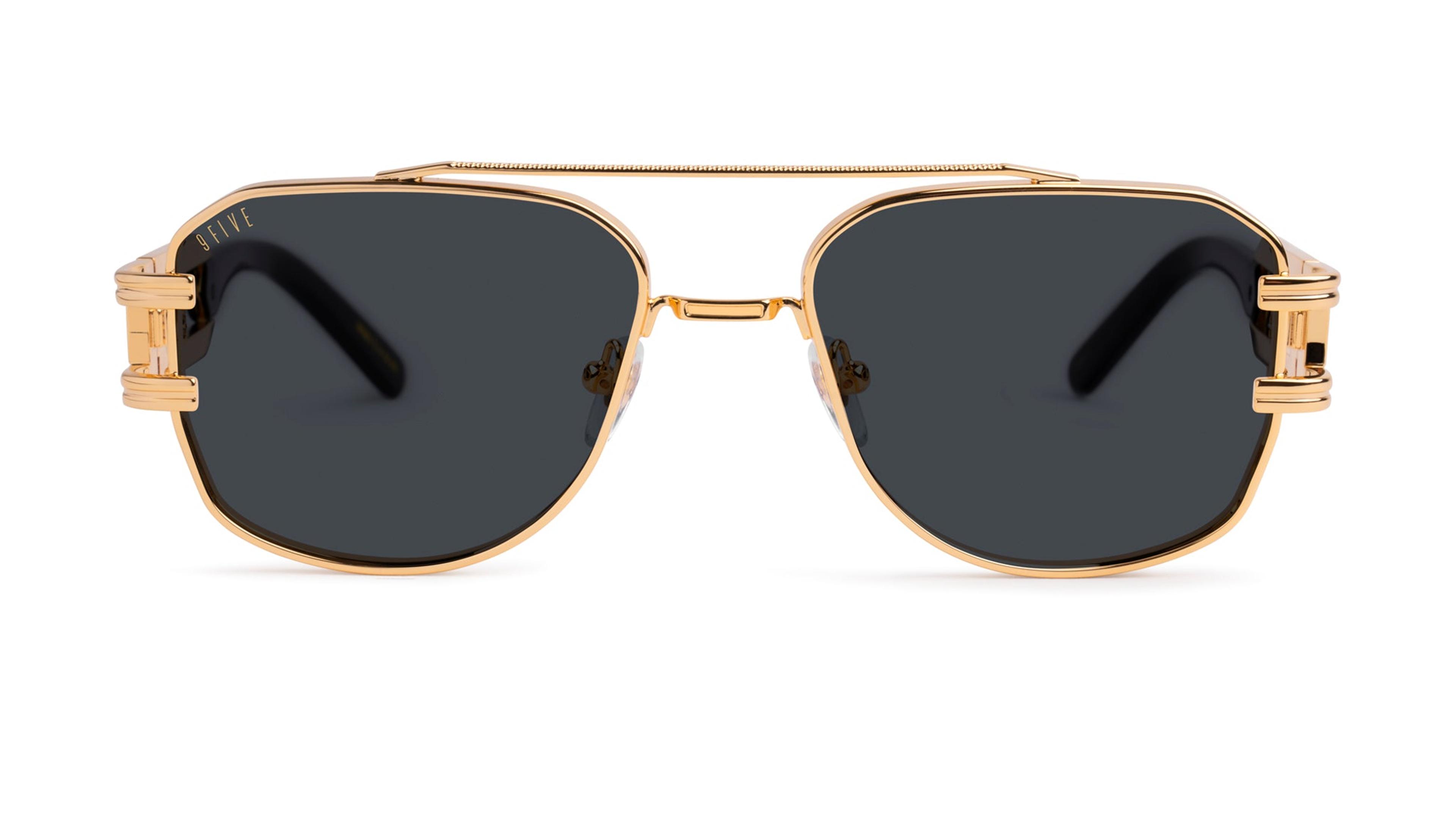 Alternate View 1 of 9FIVE Royals Black & 24K Gold Sunglasses Rx
