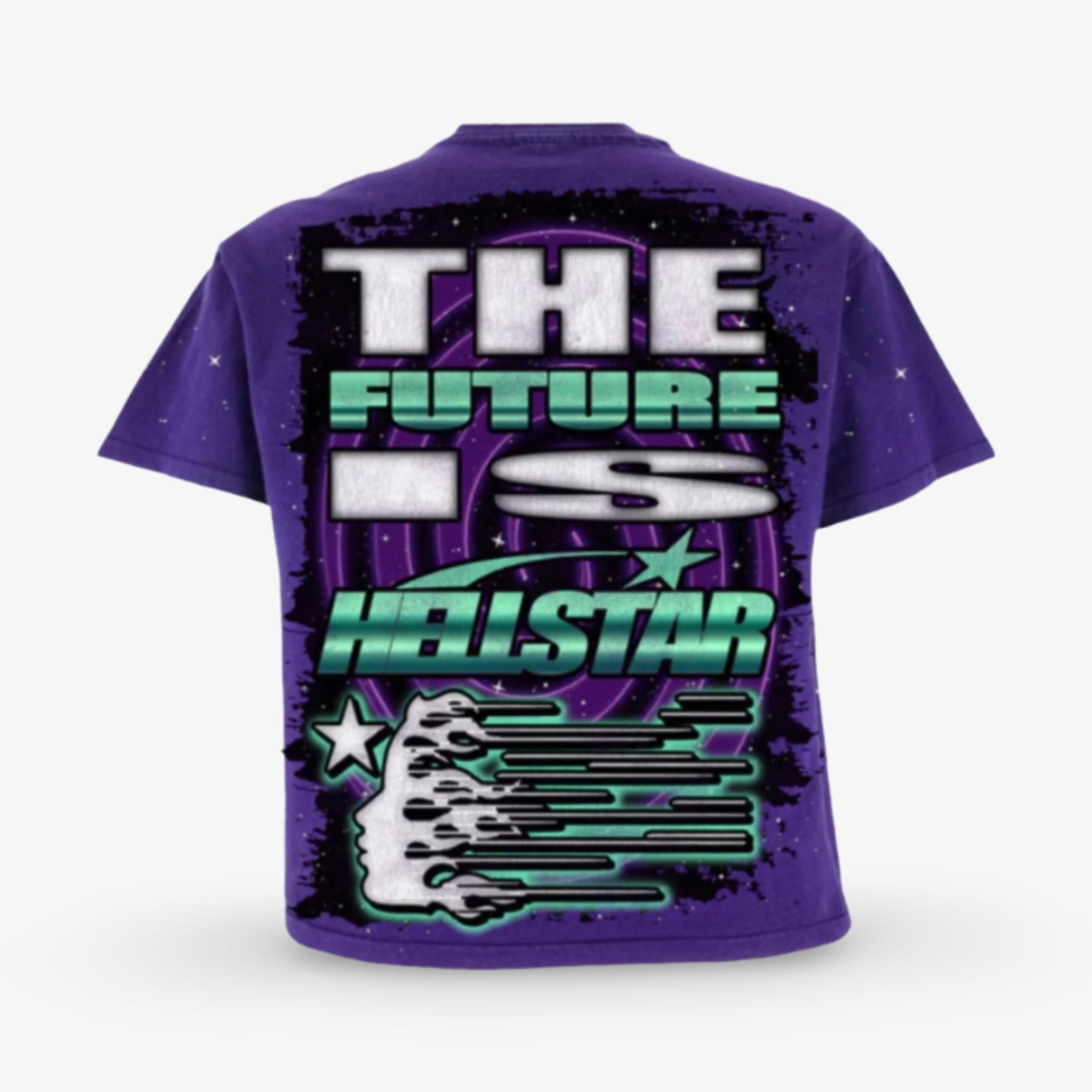 Alternate View 1 of Hellstar T-Shirt 'The Future / Goggles' Purple FW23 (Capsule 10)