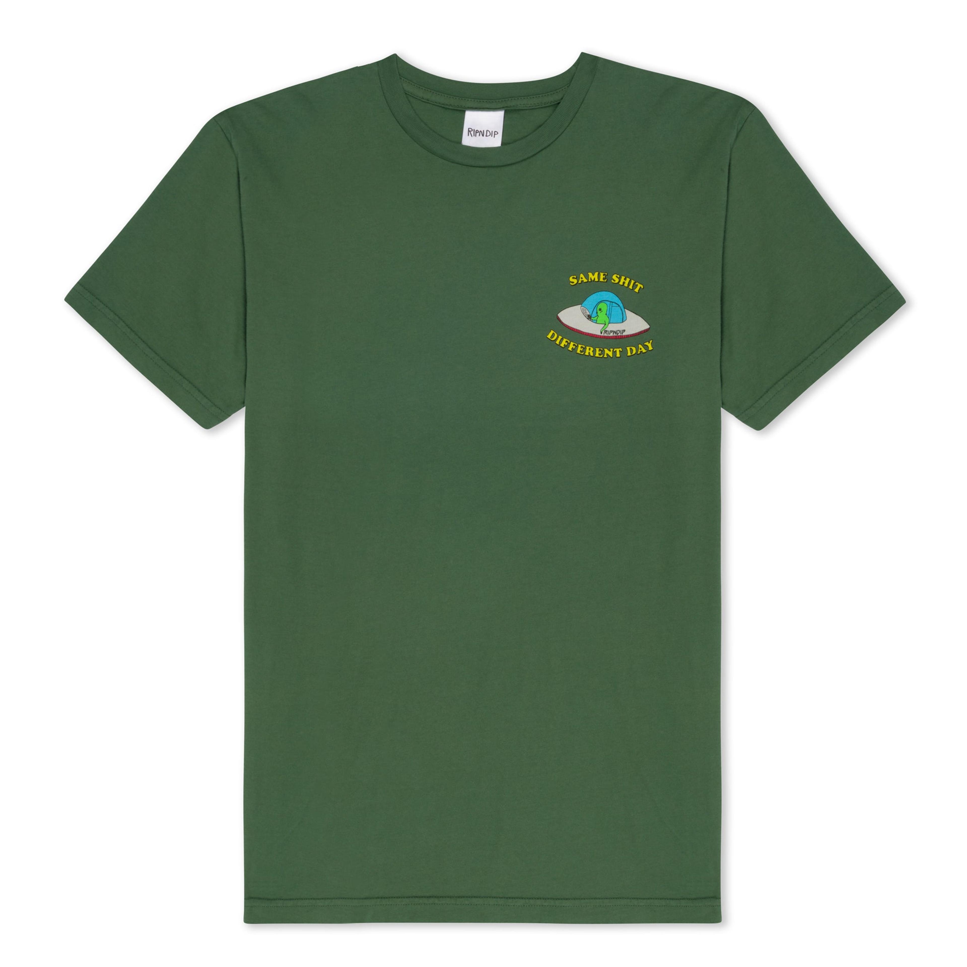 Alternate View 2 of Same Shit Different Day Tee (Olive)