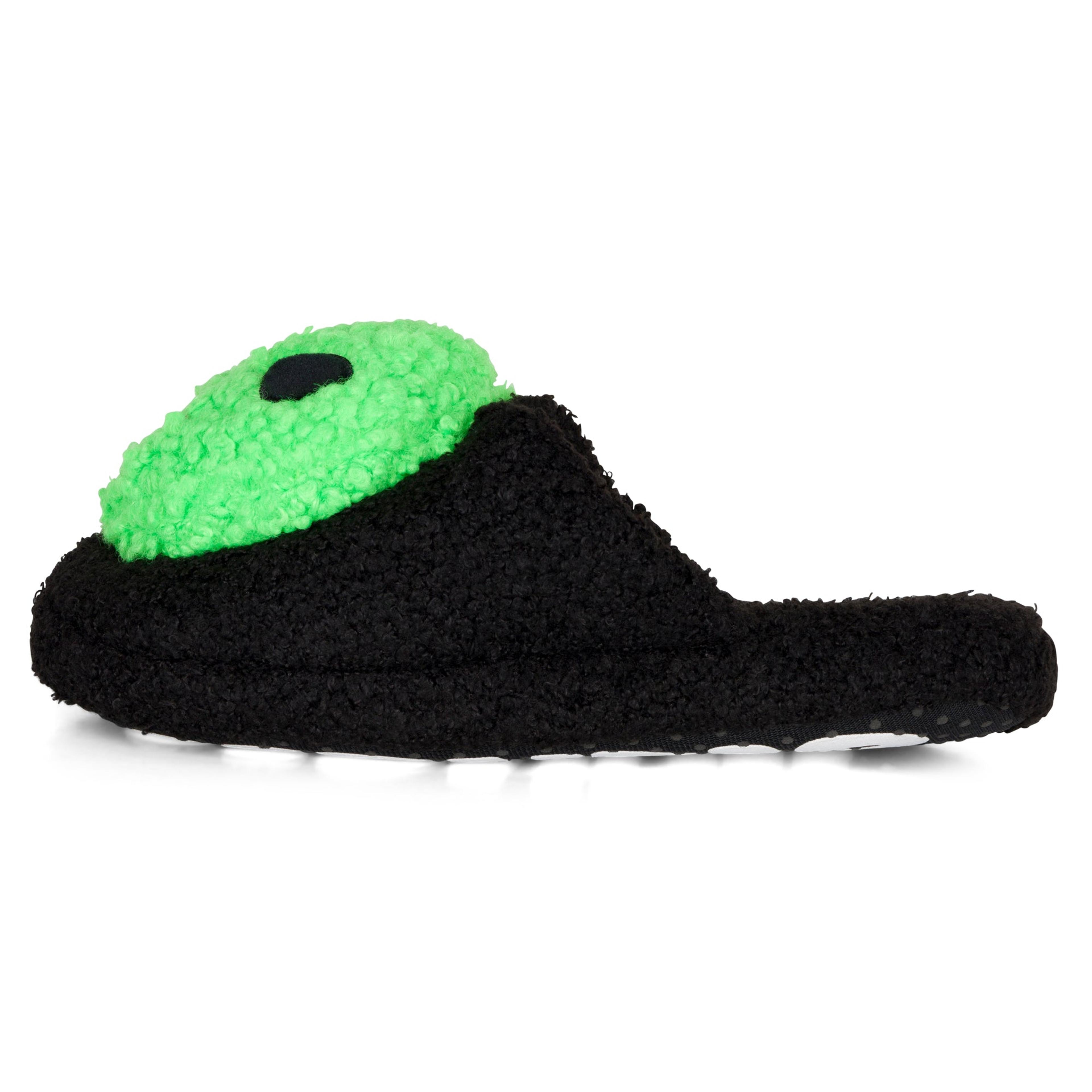 Alternate View 4 of Lord Alien Plush Face House Slippers (Black)