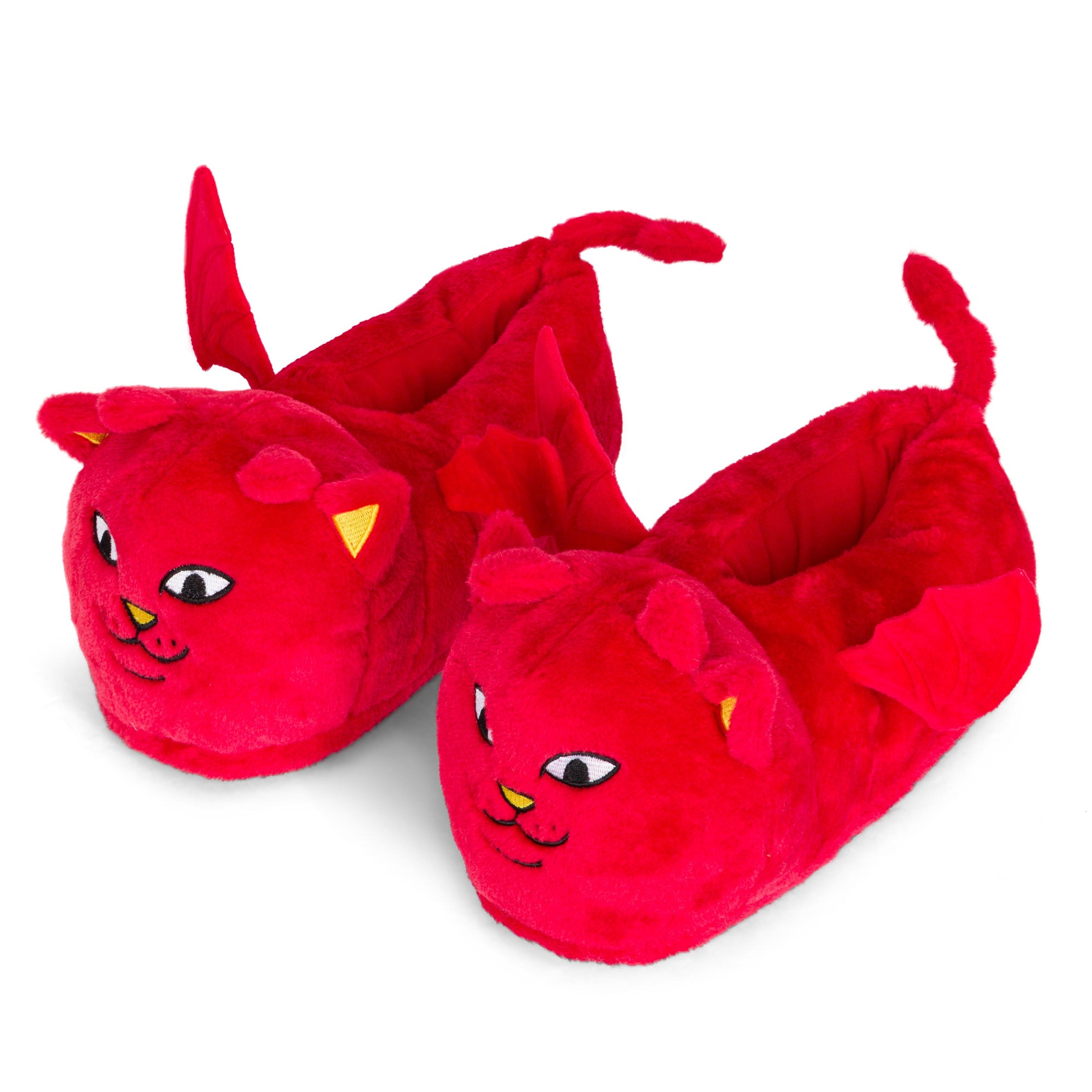 Lord Devil Plush Slippers (Red)