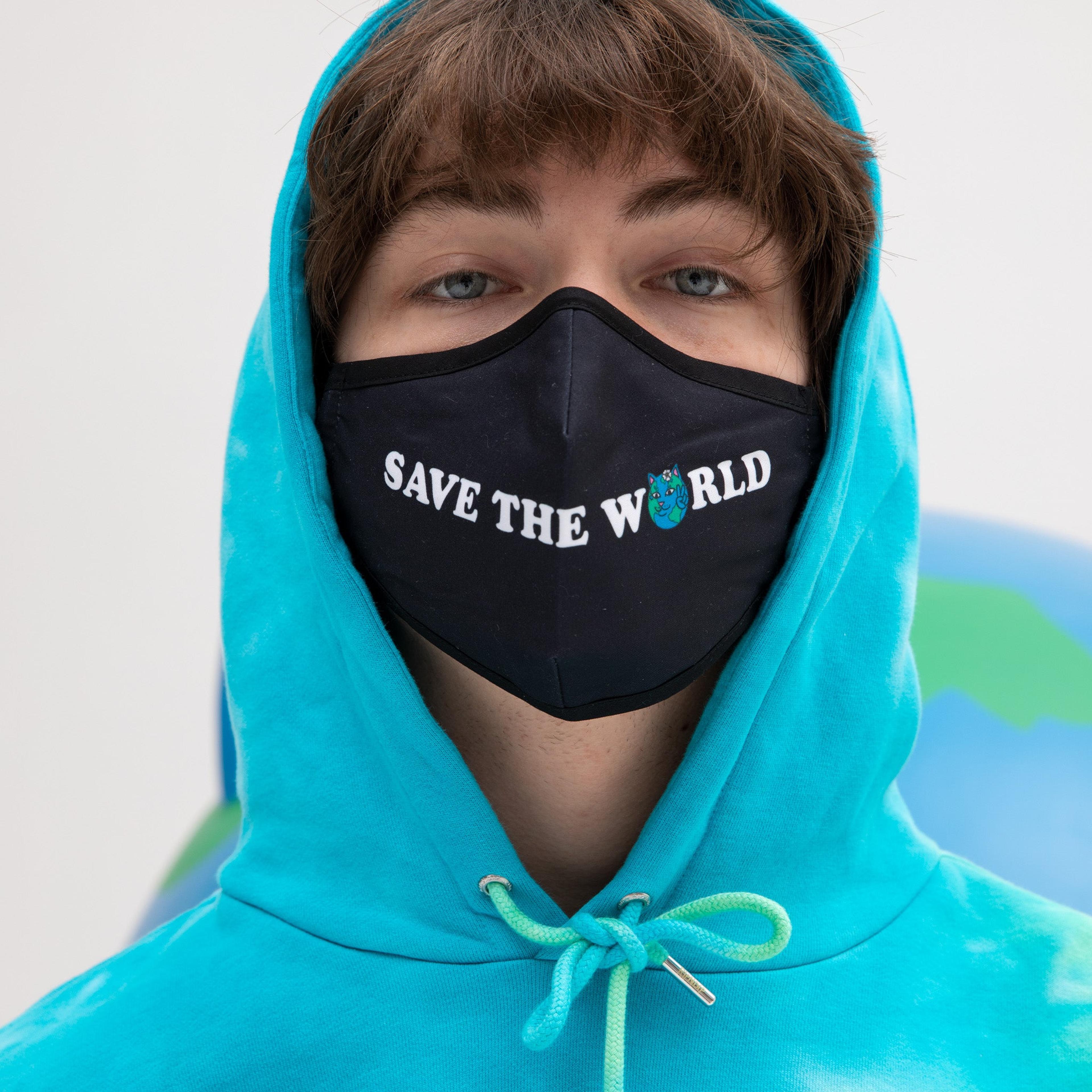 Alternate View 1 of Save The World Mask (Black)