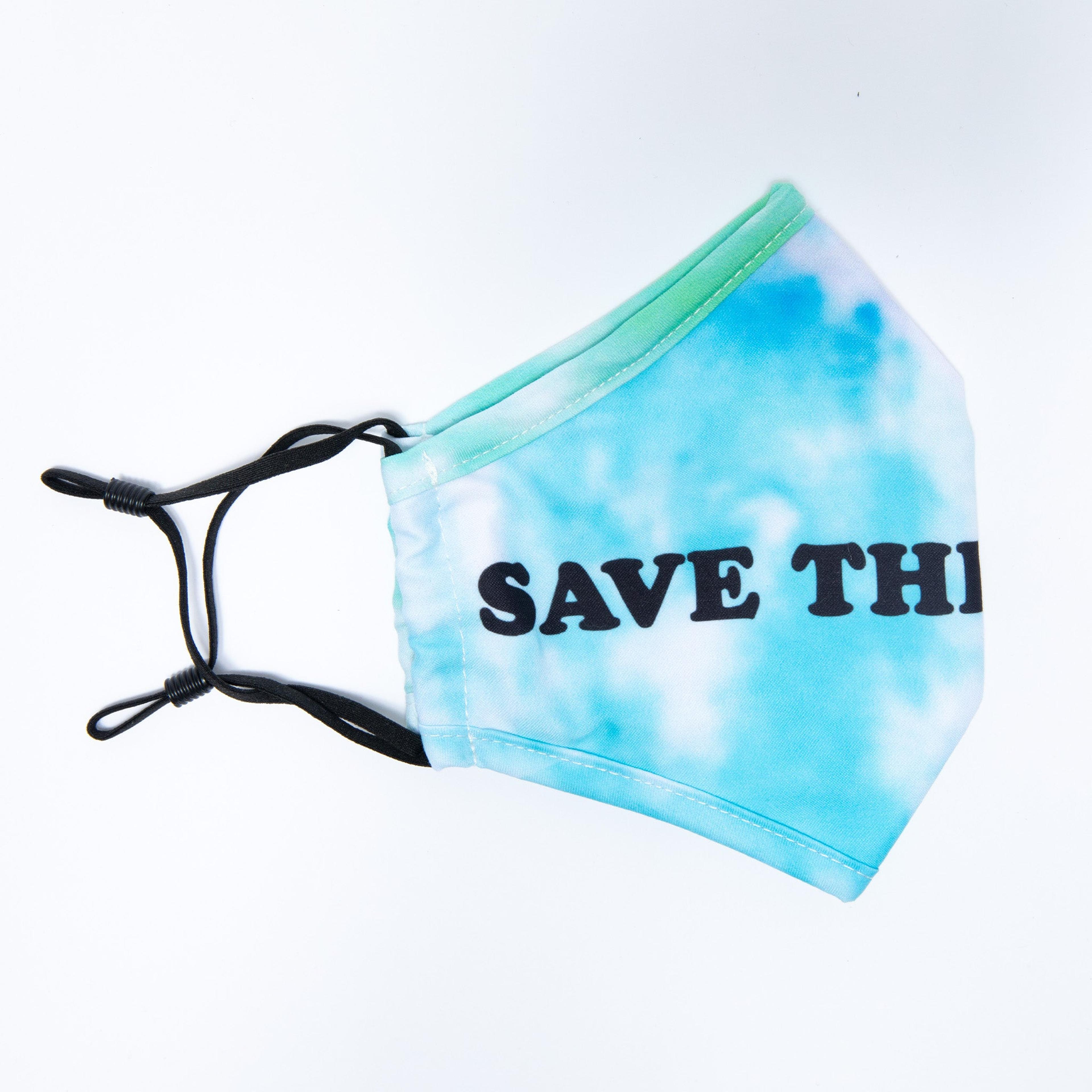 Alternate View 2 of Save The World Face Mask (Blue)