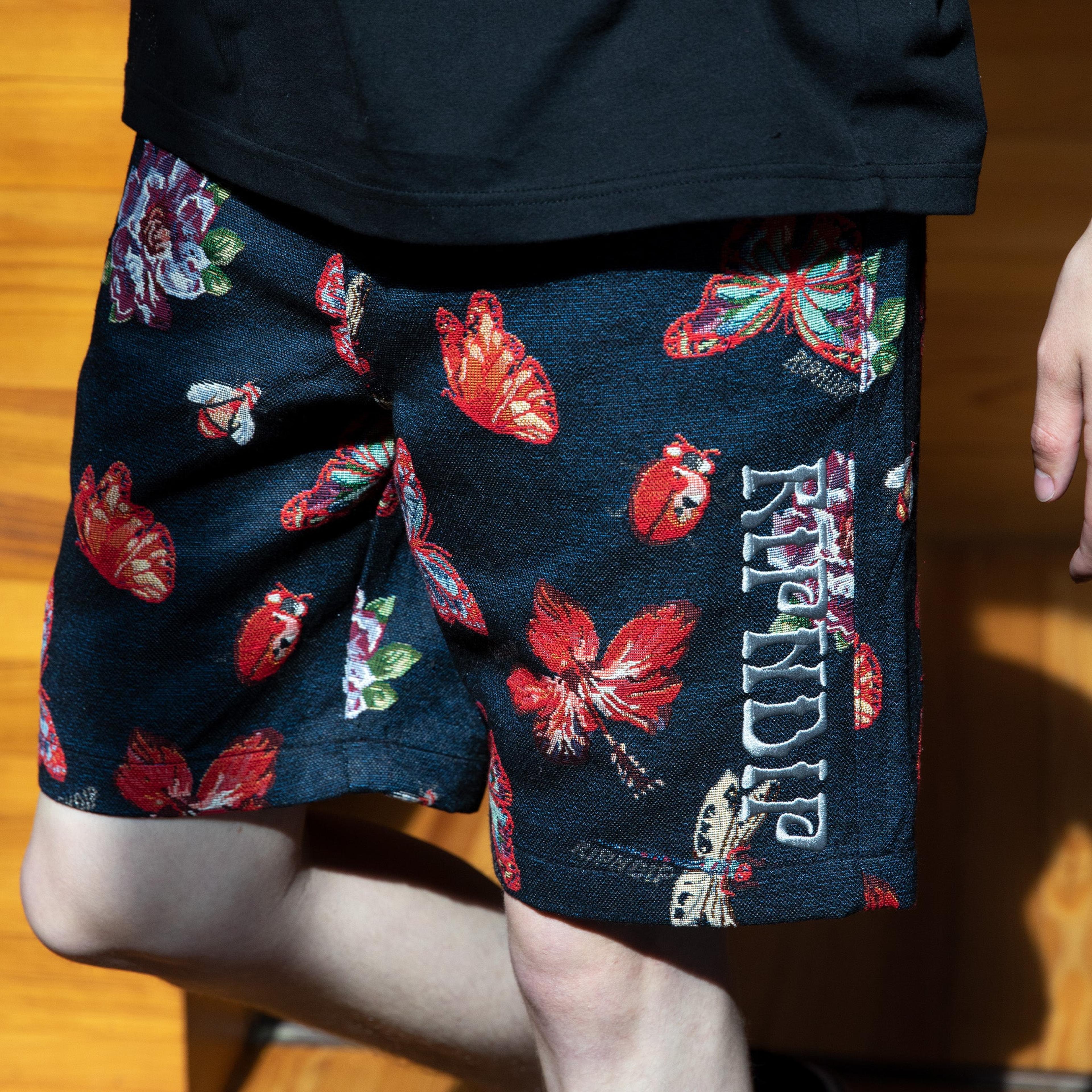 Alternate View 1 of Monarch Butterfly Shorts (Black)