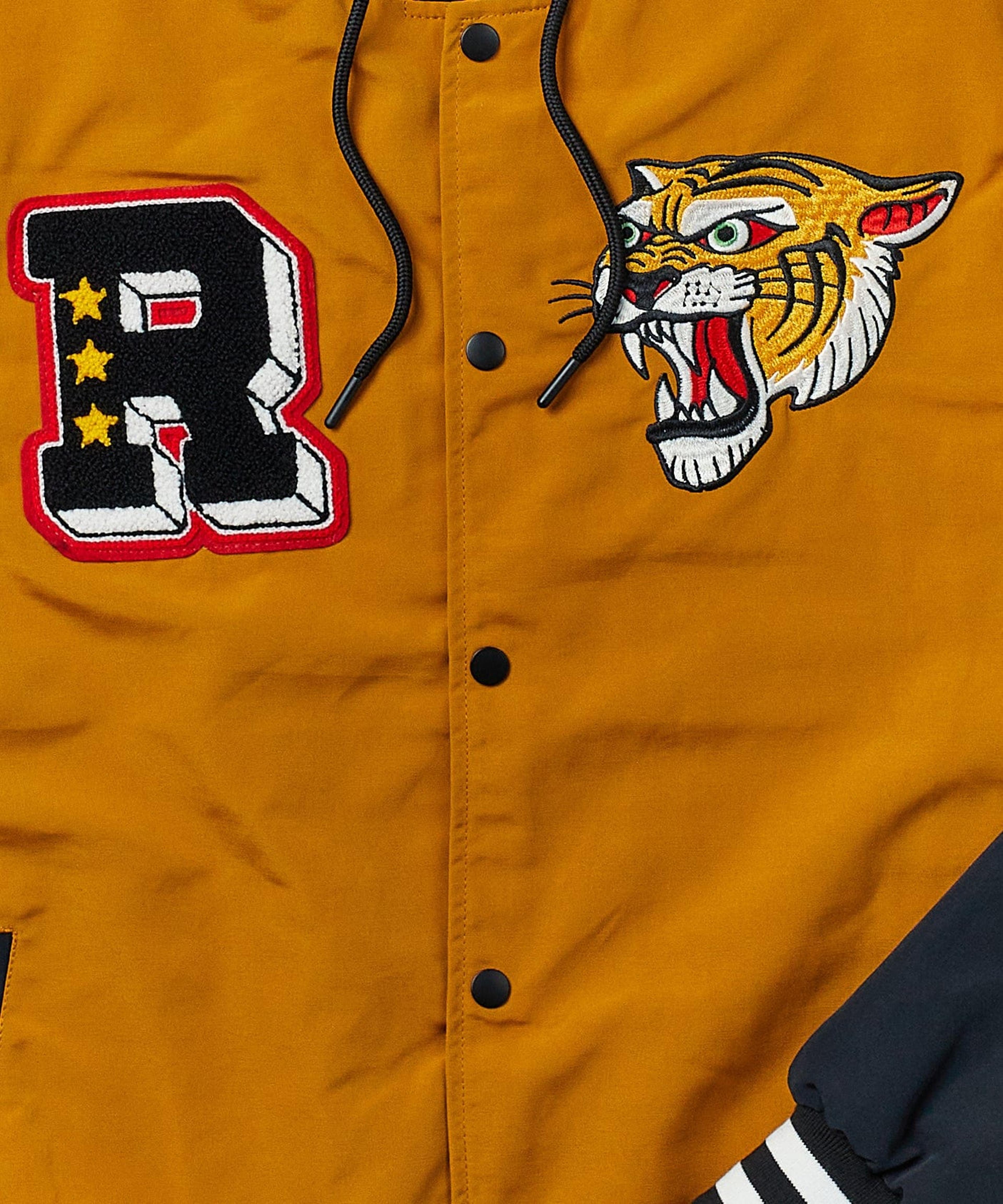 Alternate View 3 of Tigers Varsity Hooded Jacket With Chenille And Embroidered Patch