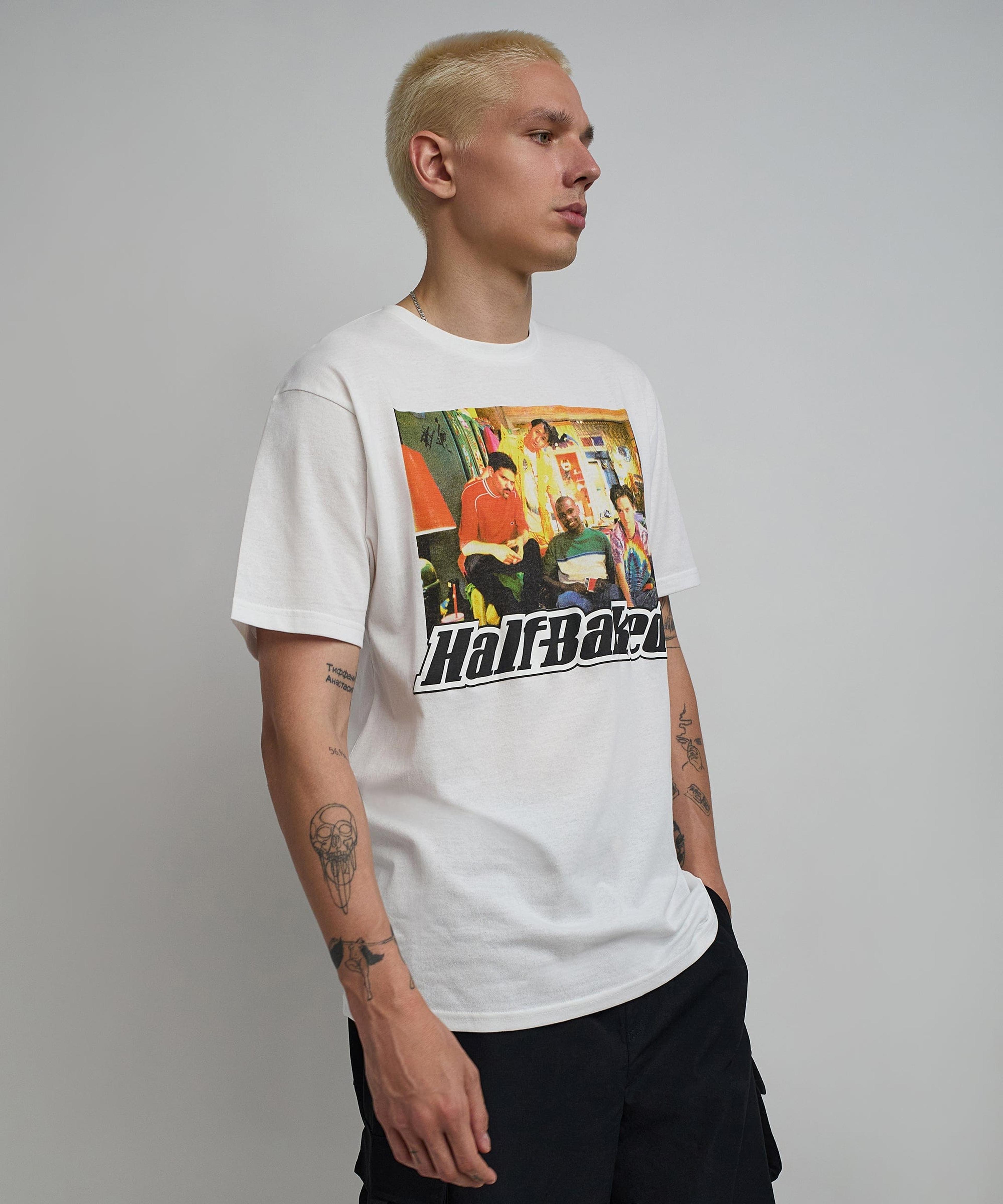 Alternate View 3 of Half Baked Couch Short Sleeve Tee - White