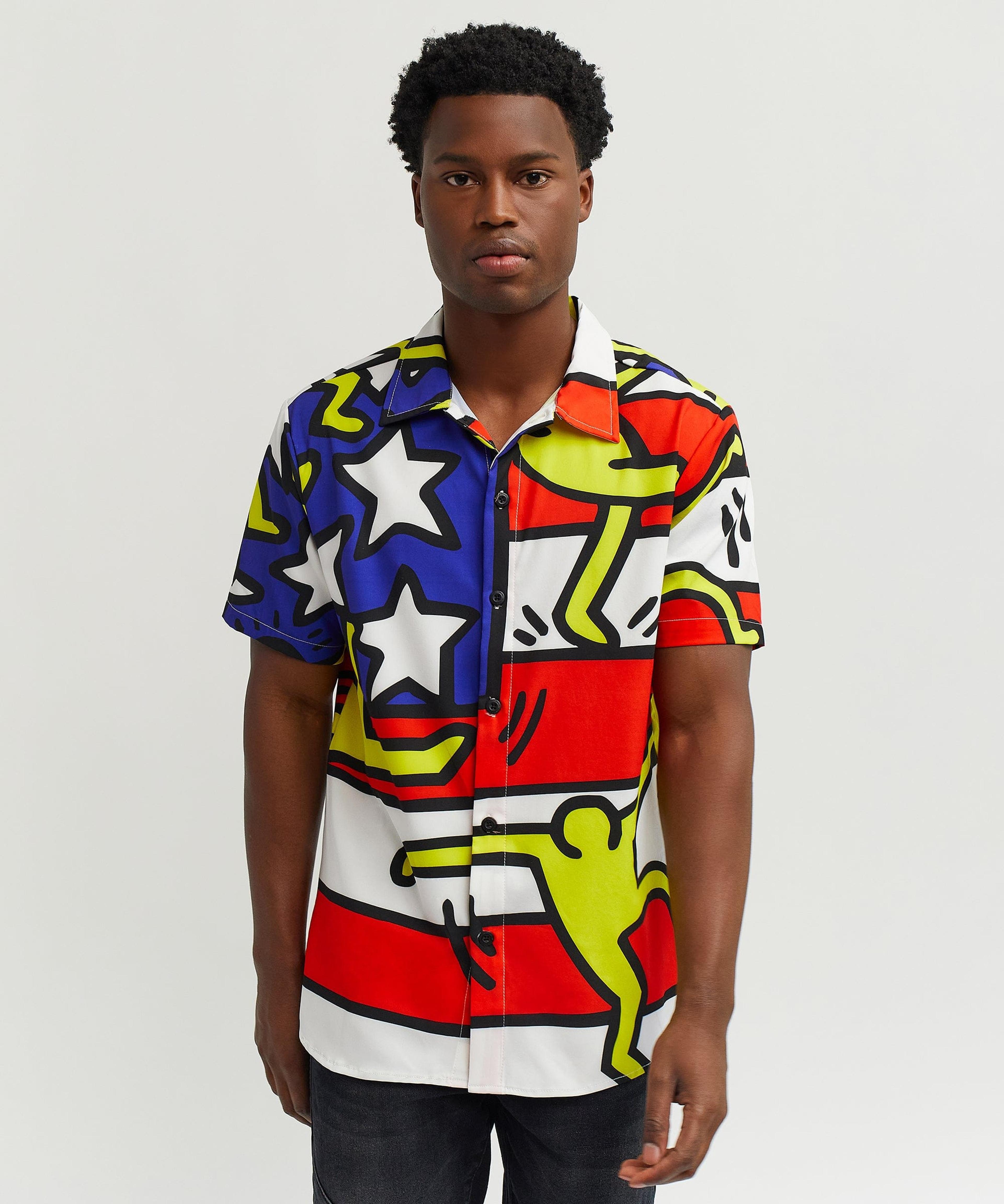 Keith Haring American Flag Short Sleeve Shirt