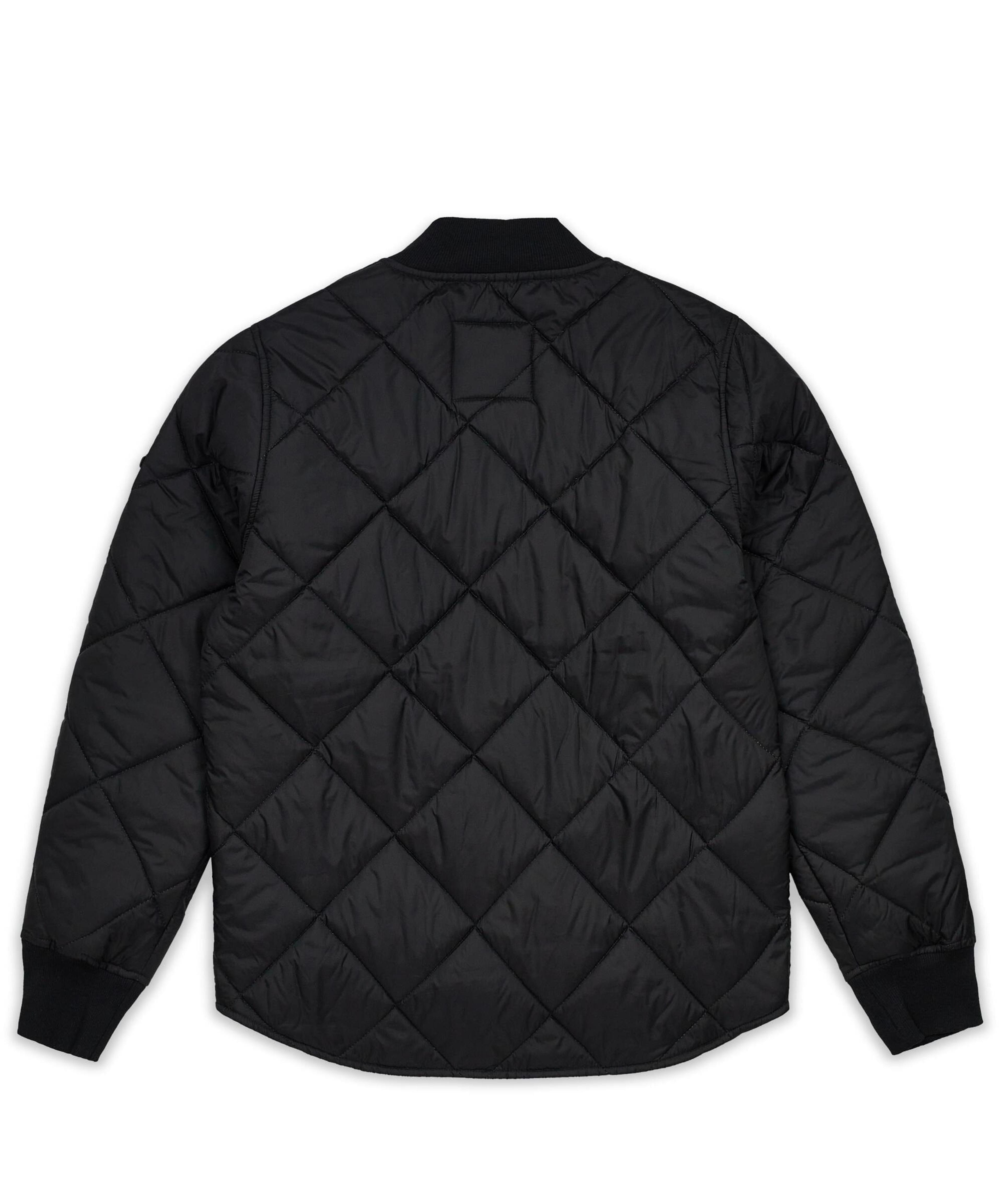 Alternate View 3 of Quilted Shirt Jacket With Lining - Black