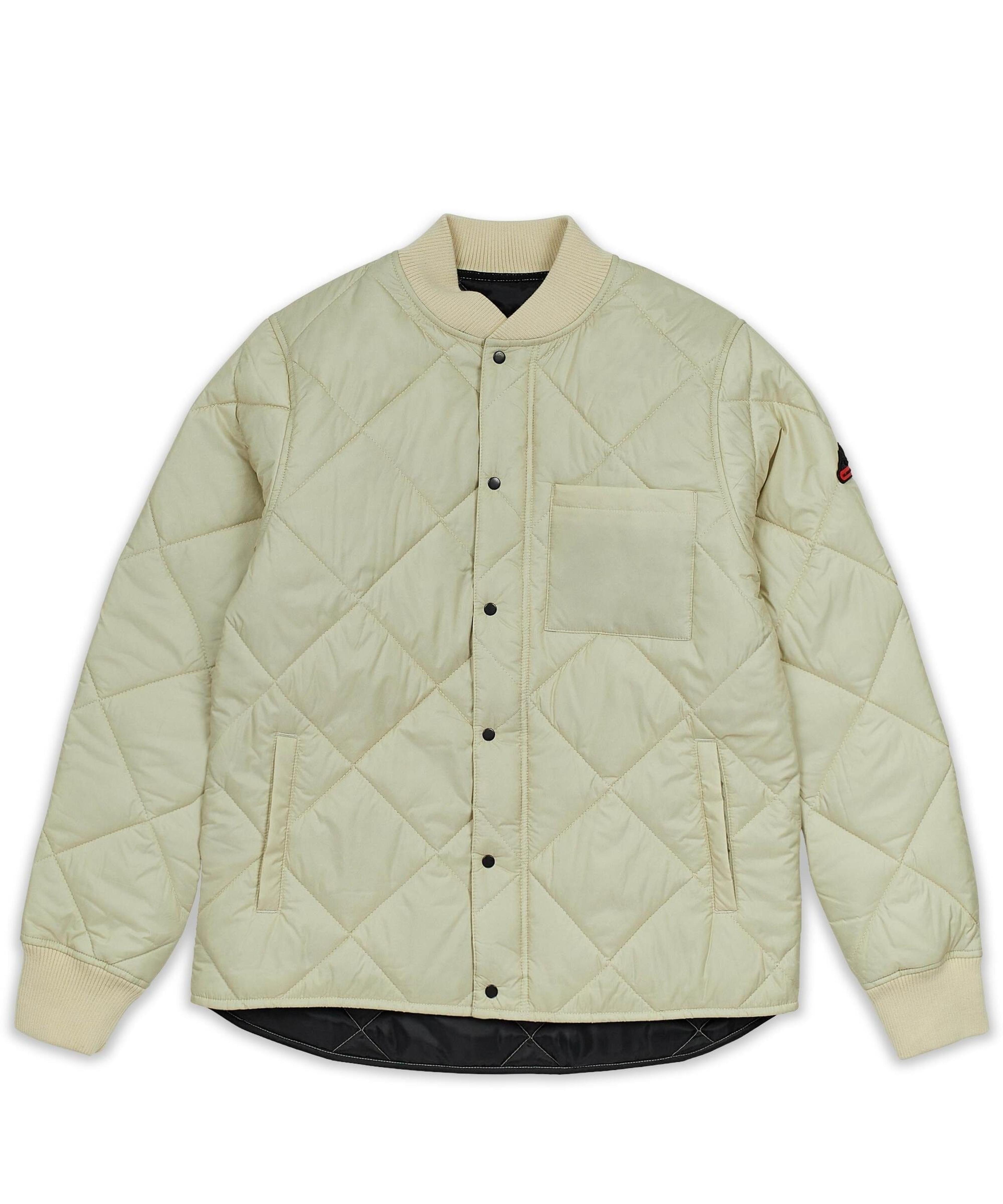 Alternate View 1 of Quilted Shirt Jacket With Lining - Oatmeal