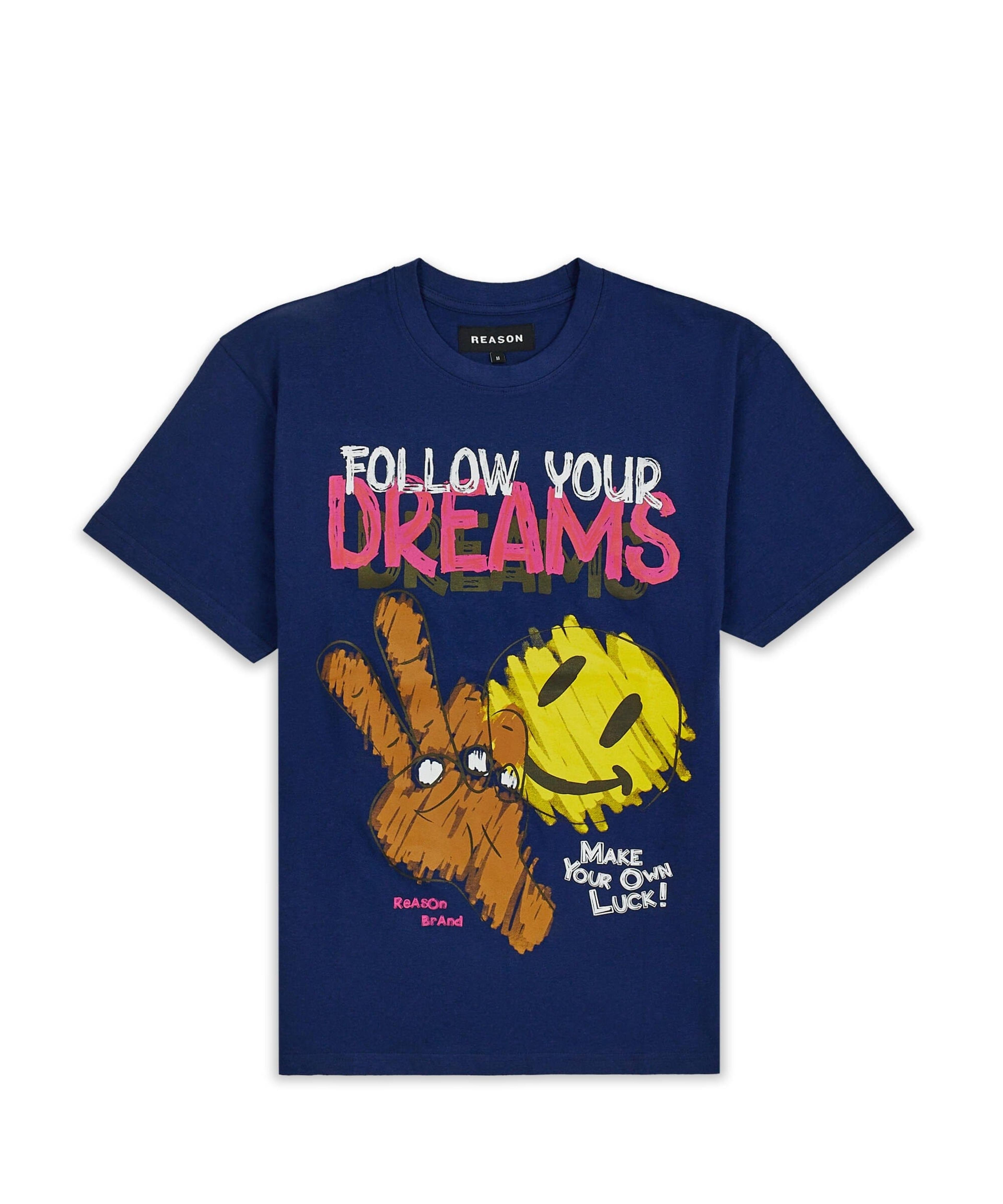 Alternate View 4 of Follow Your Dreams Short Sleeve Tee - Navy