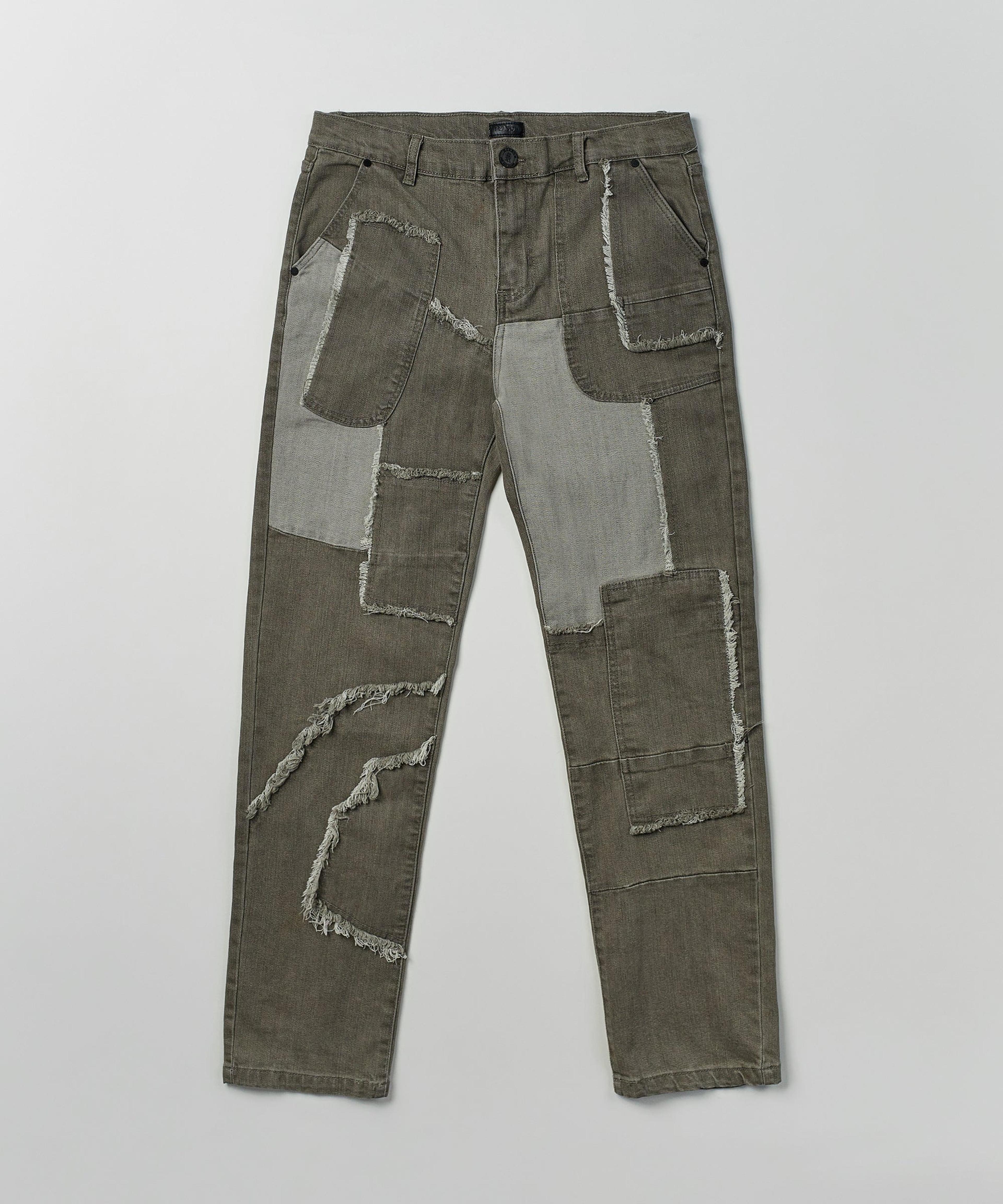 Alternate View 4 of Hughes Patchwork Denim Jeans - Washed Black