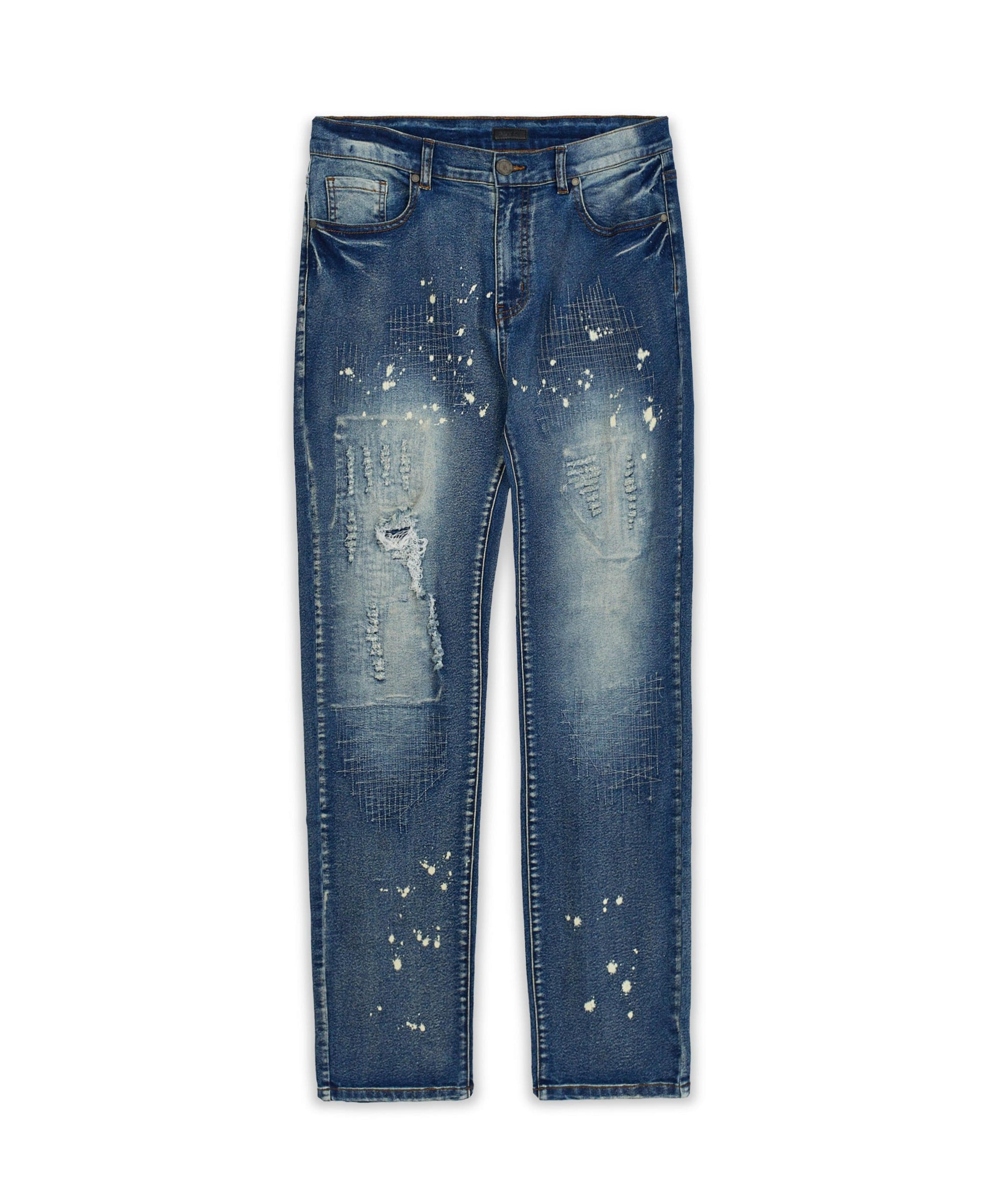 Plus Size Stitchworks Ripped Washed Jeans