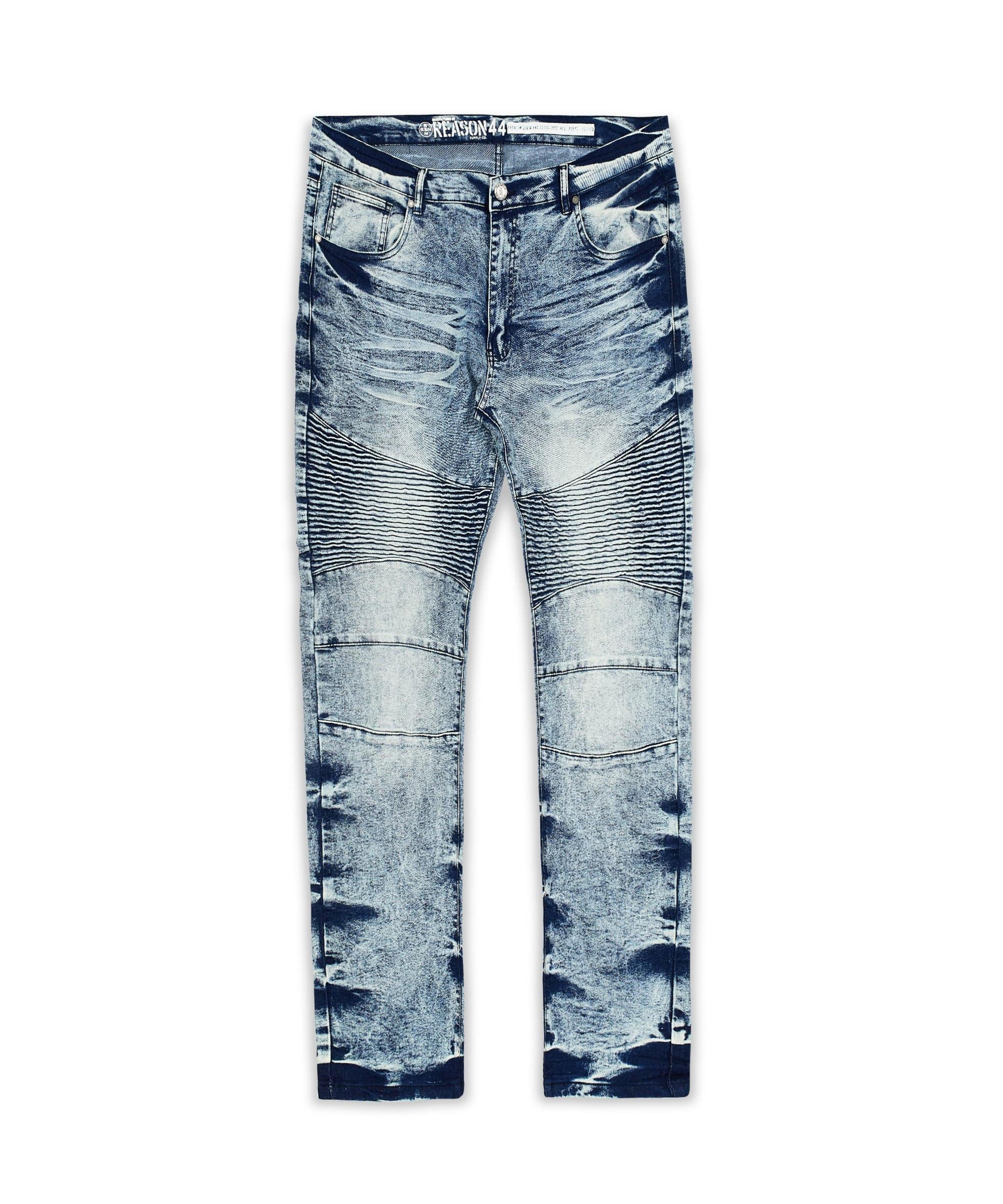 Plus Size Wright Medium Wash Moto Jeans
