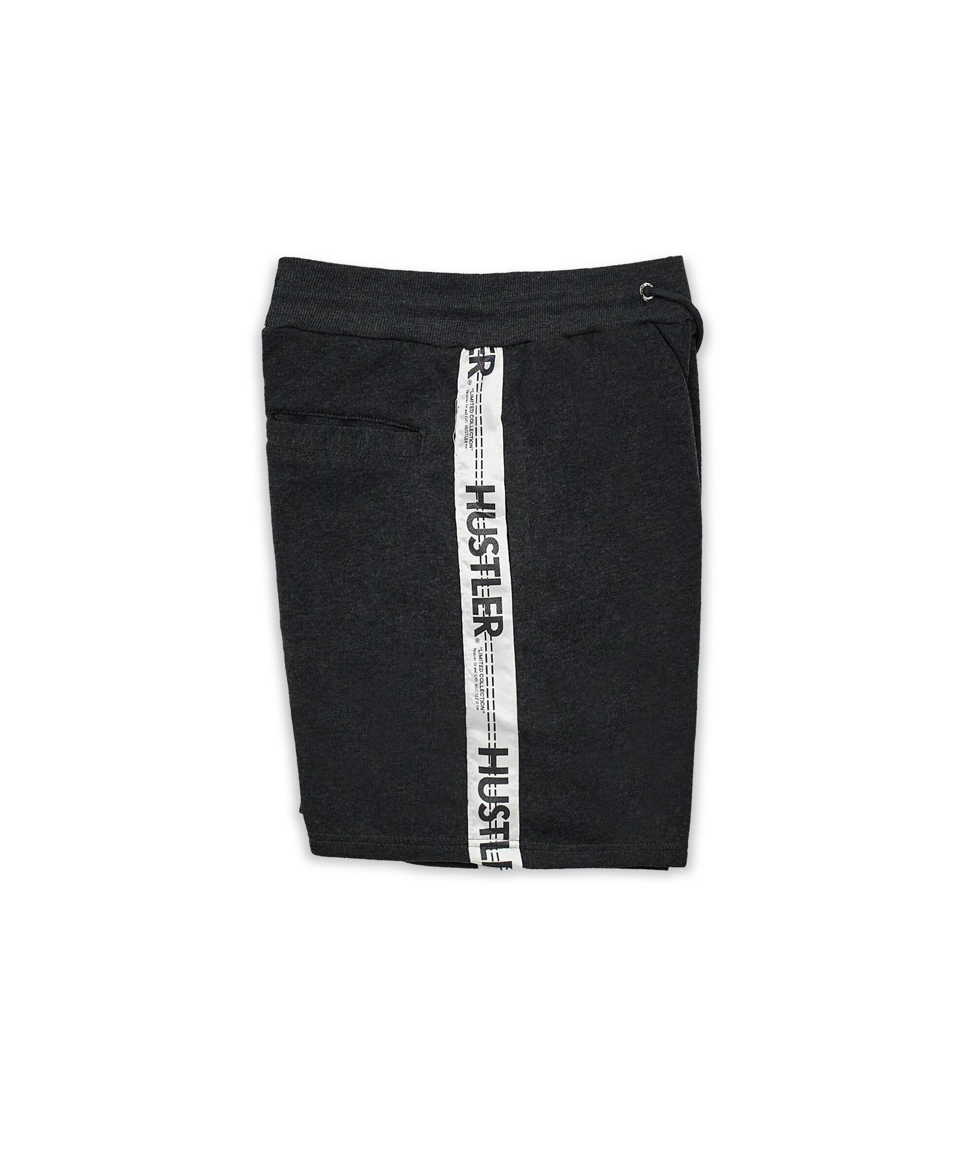 Alternate View 3 of Hustler Side Stripe Shorts - Charcoal