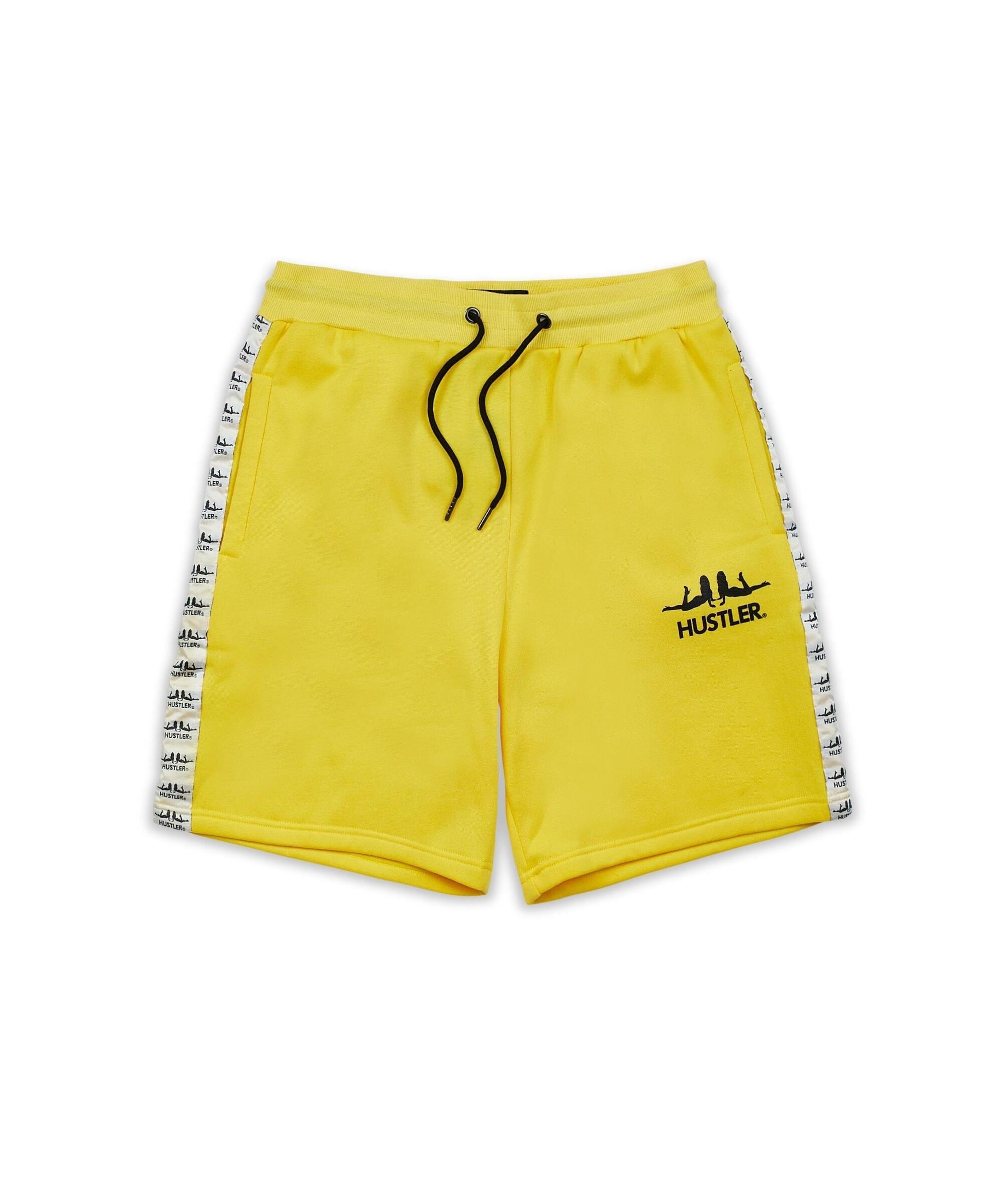 Alternate View 1 of Hustler Side Stripe Shorts - Yellow