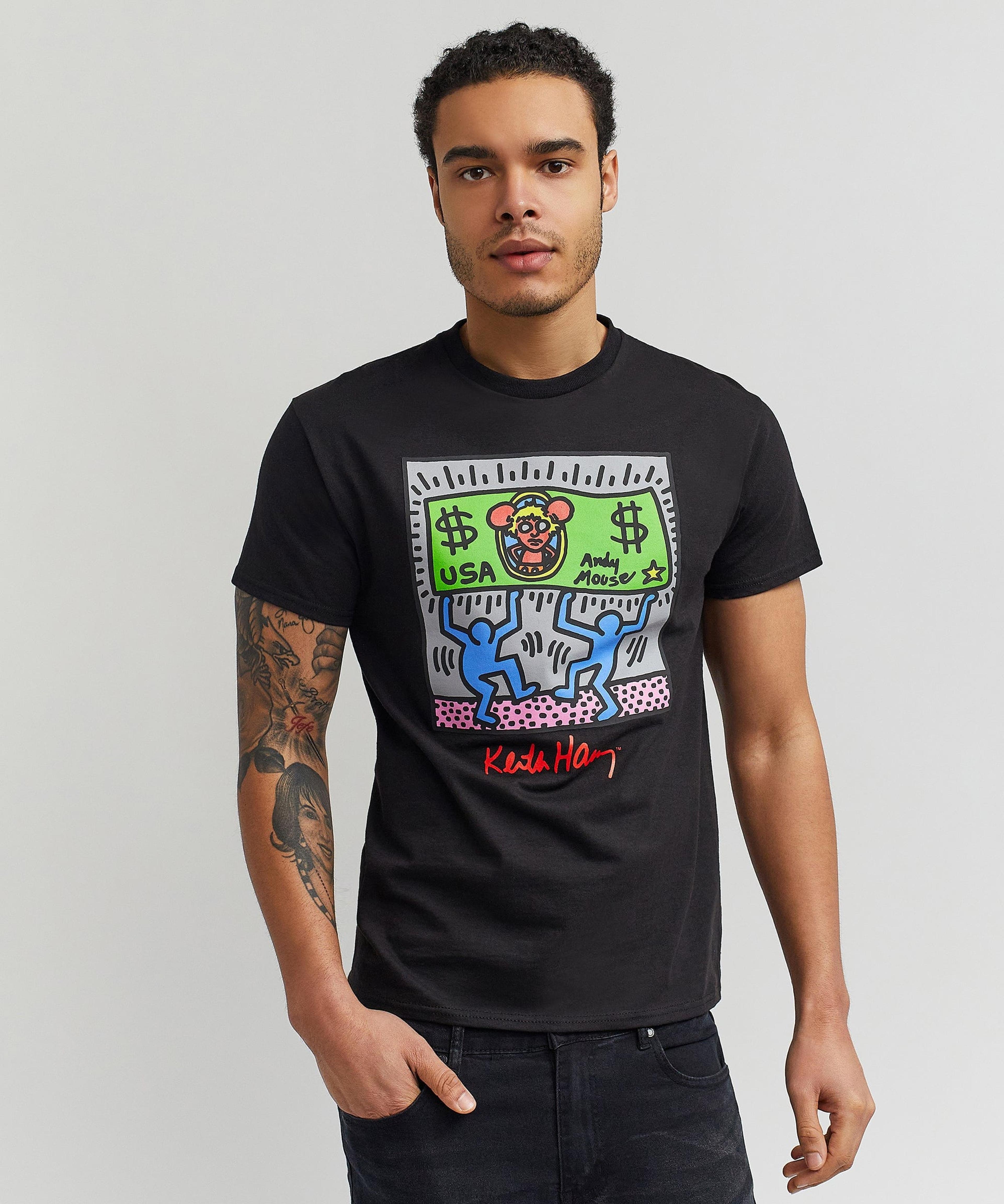 Alternate View 2 of Keith Haring Andy Mouse Tee - Black
