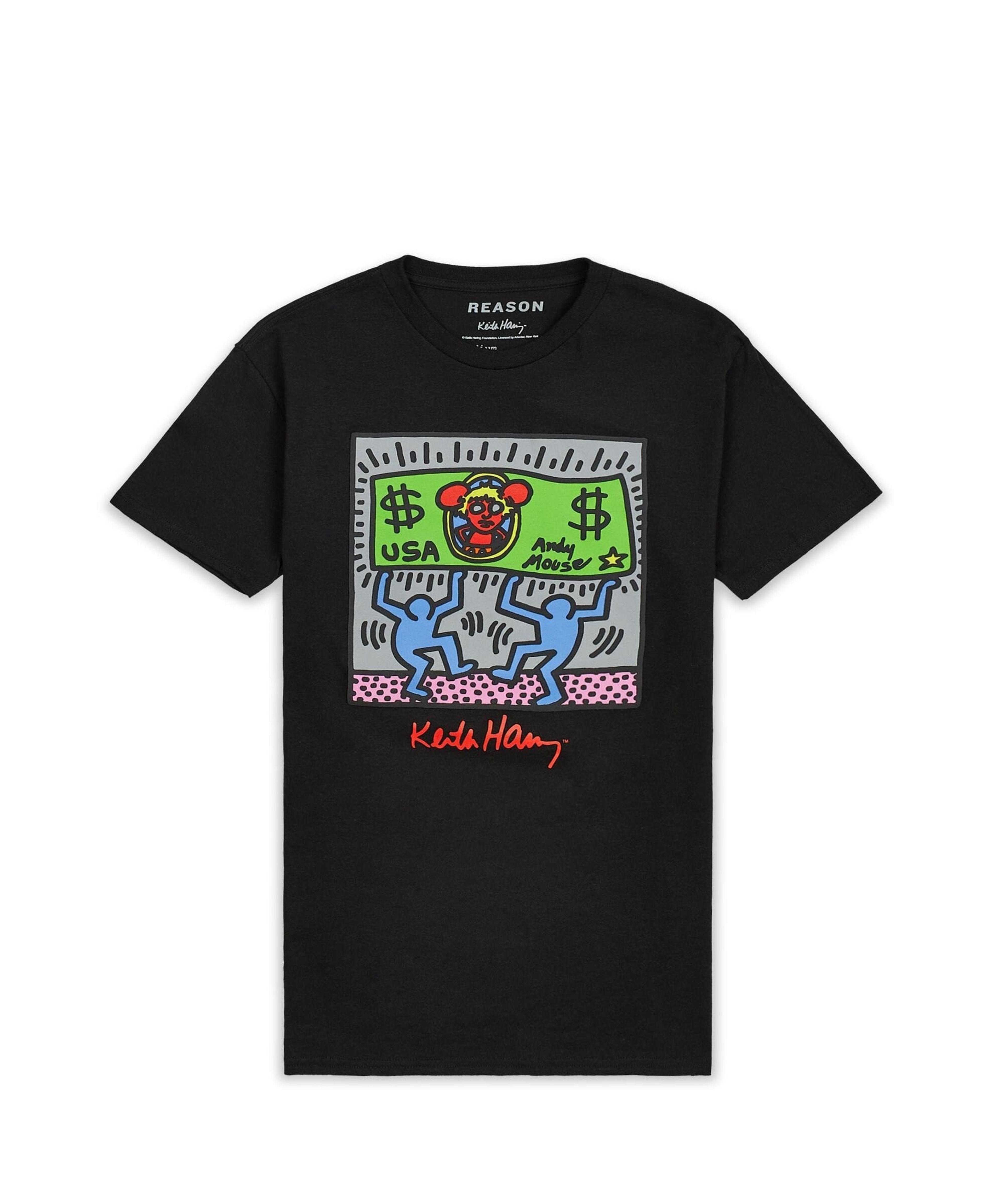 Alternate View 1 of Keith Haring Andy Mouse Tee - Black