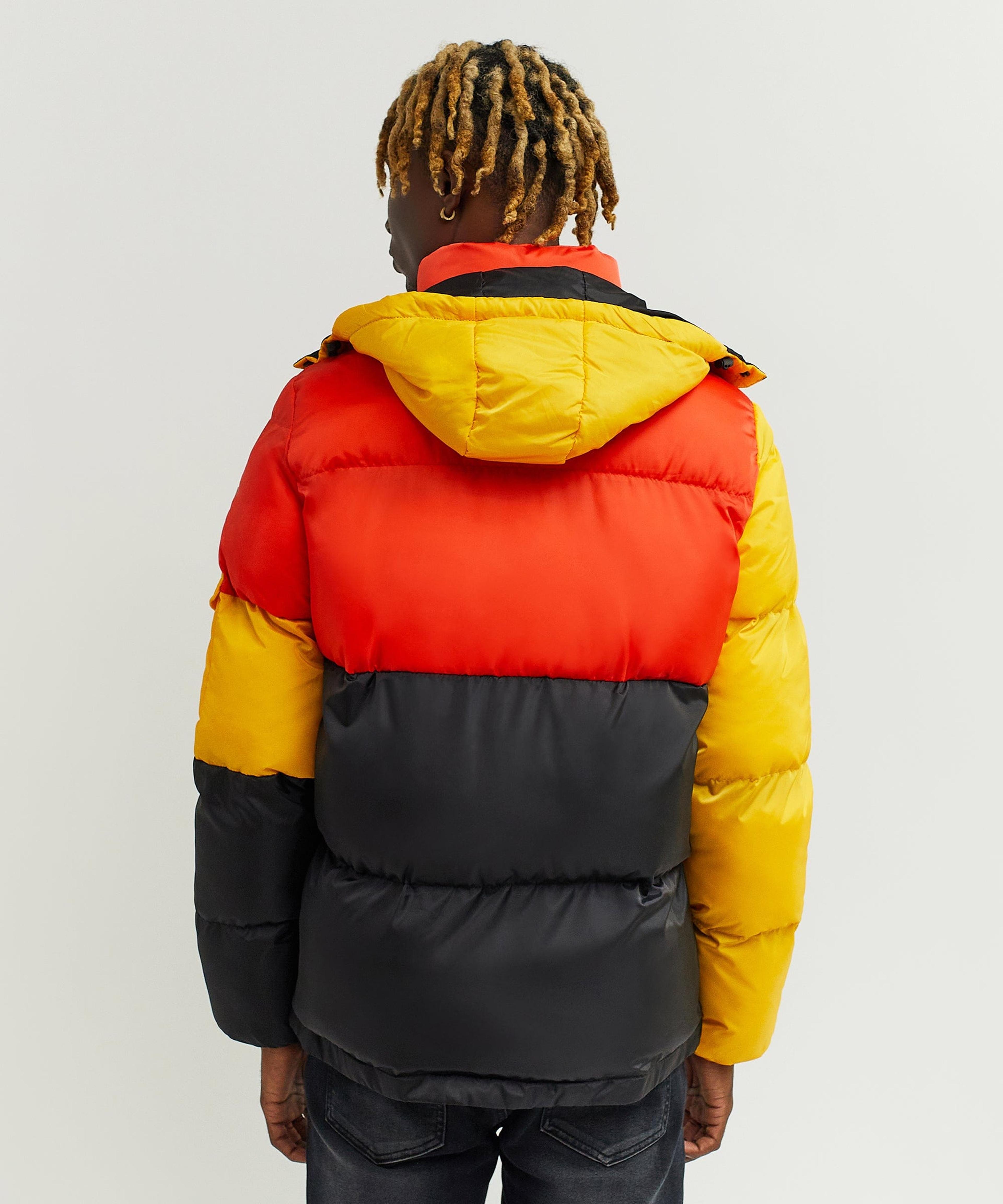 Alternate View 7 of Larry Color Block Hooded Puffer Jacket