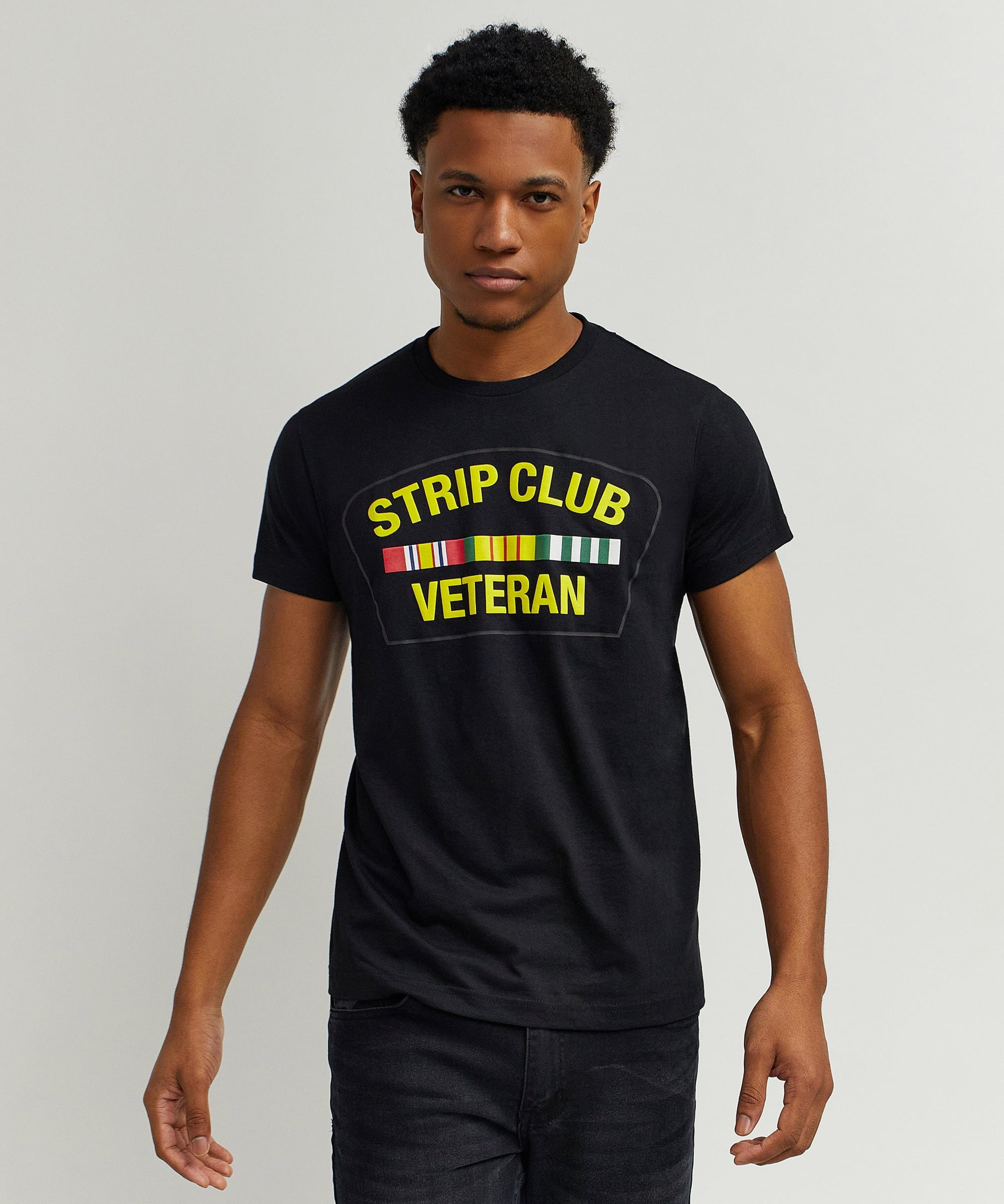 Alternate View 2 of Strip Club Veteran Short Sleeve Tee - Black