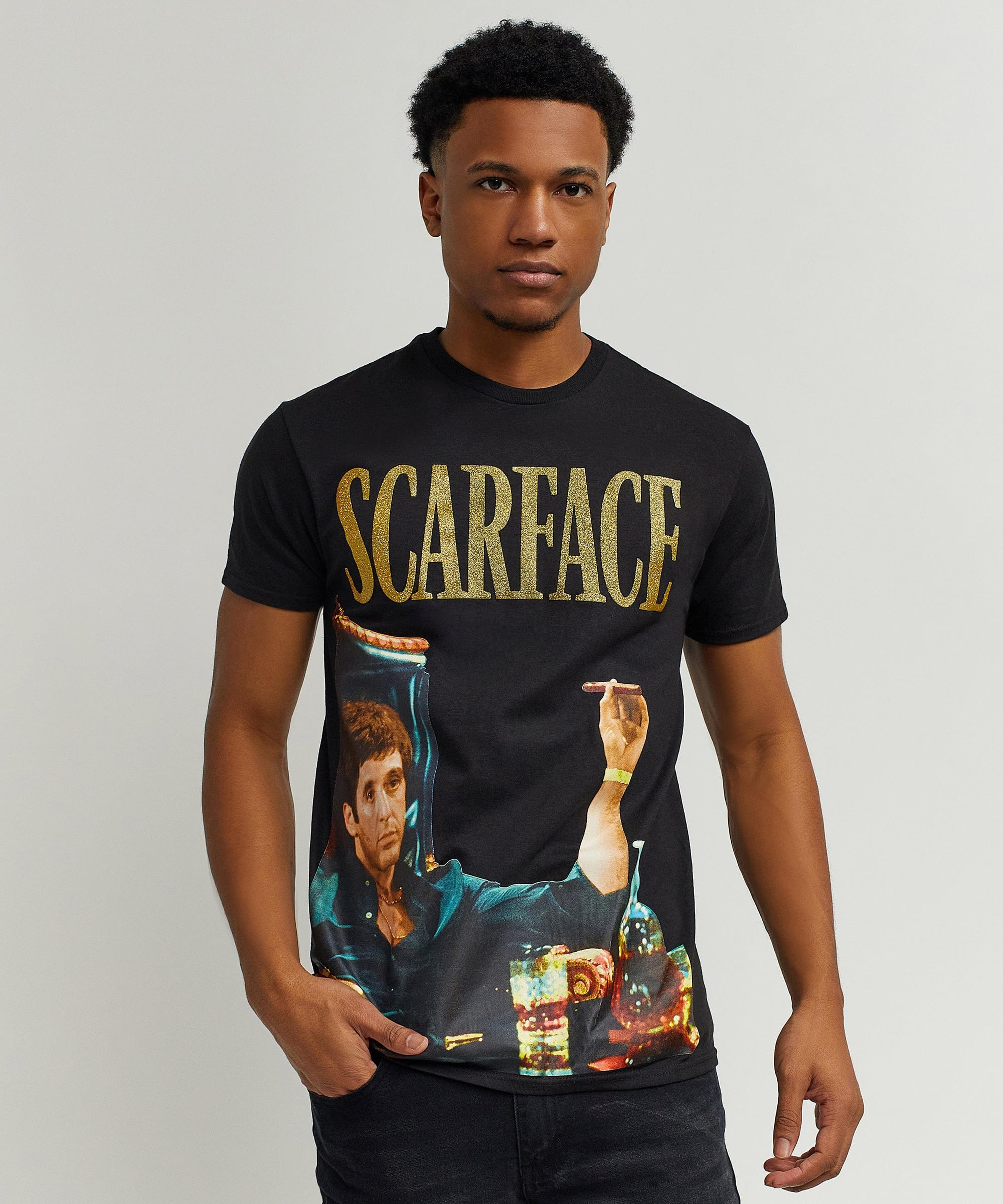 Alternate View 1 of Scarface™ Photo Print Money Tee - Black