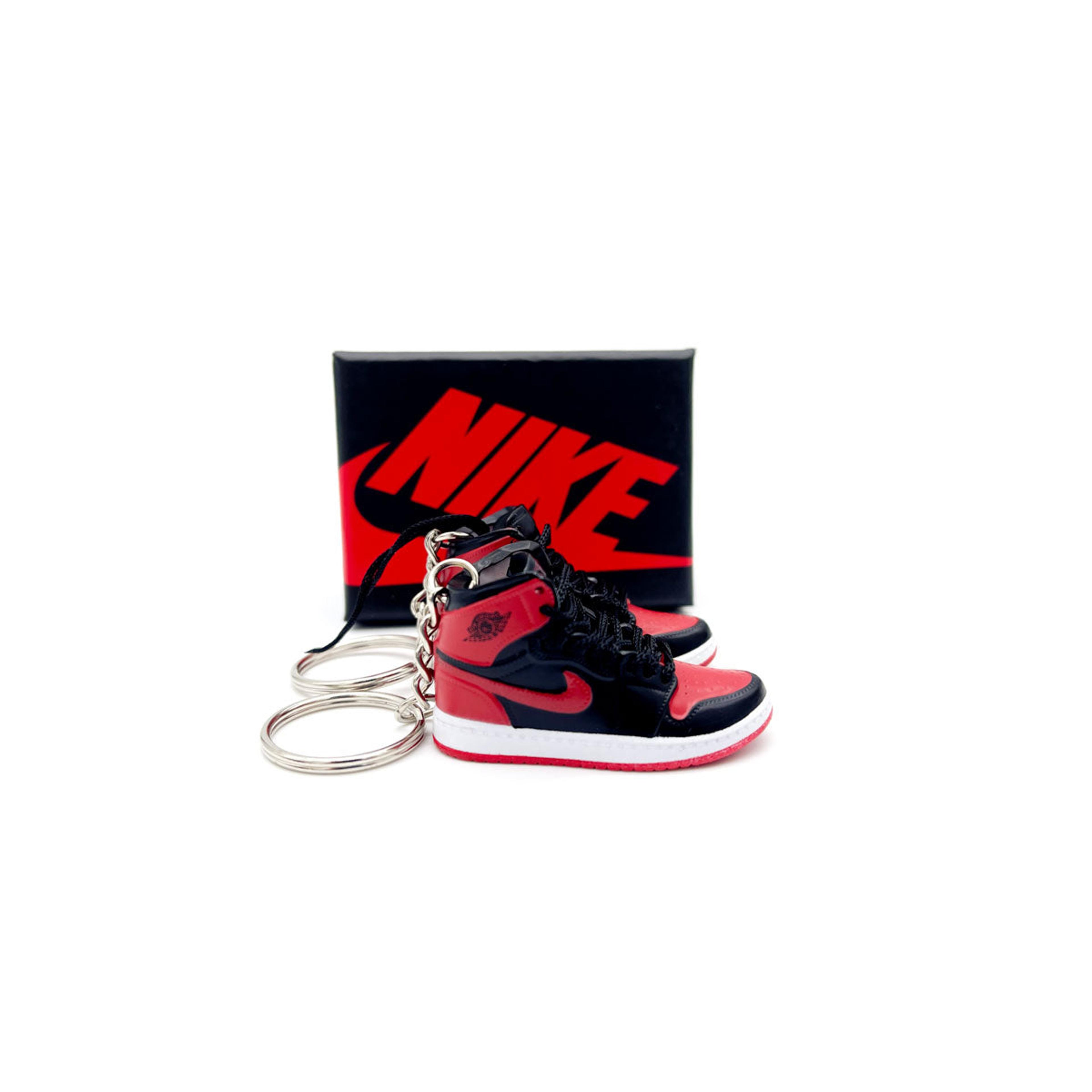 3D Sneaker Keychain- Air Jordan 1 High Banned 'Bred' Pair