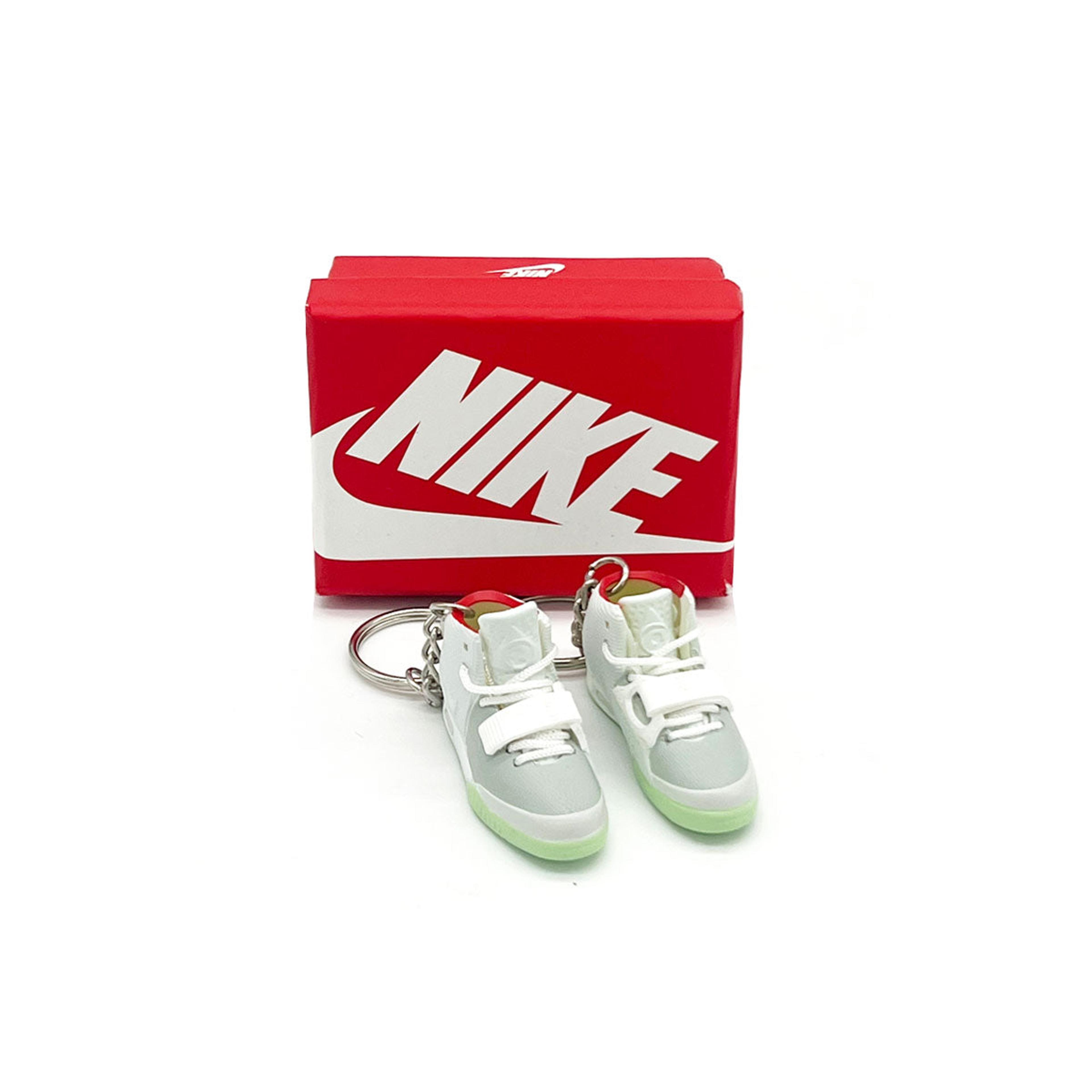 Alternate View 1 of 3D Sneaker Keychain- Nike Air Yeezy 2 Pure Platinum Pair