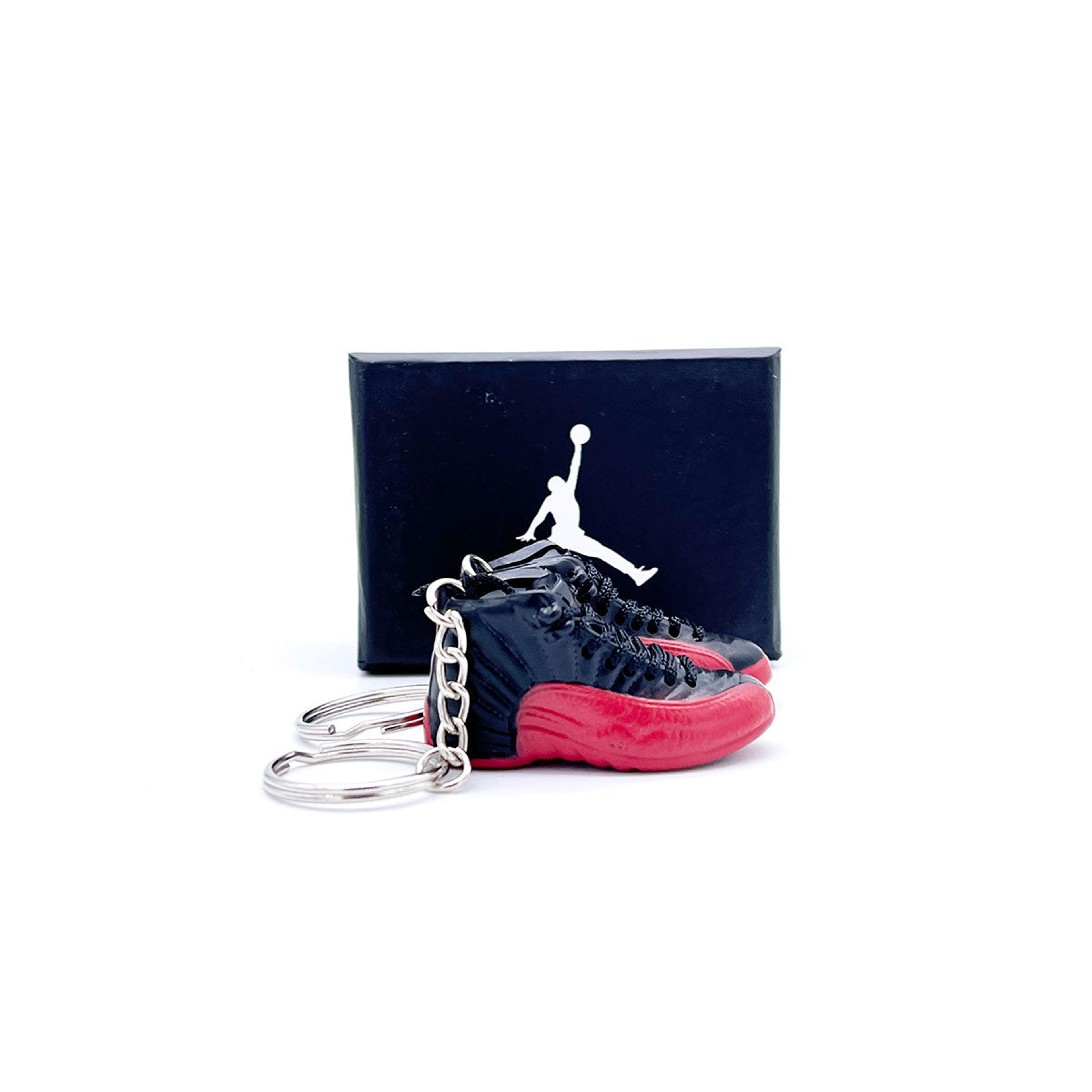 3D Sneaker Keychain- Air Jordan 12 Flu Game Pair