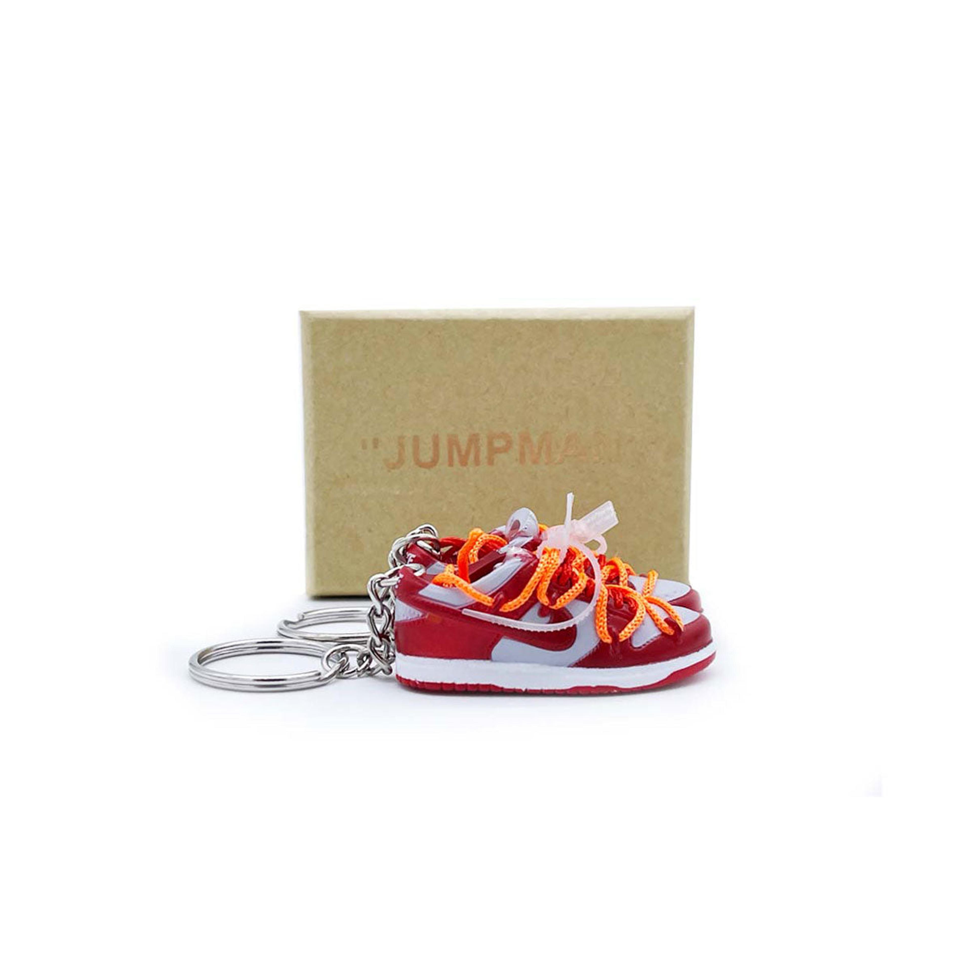 3D Sneaker Keychain- Nike SB Dunk Low Off-White University Red P