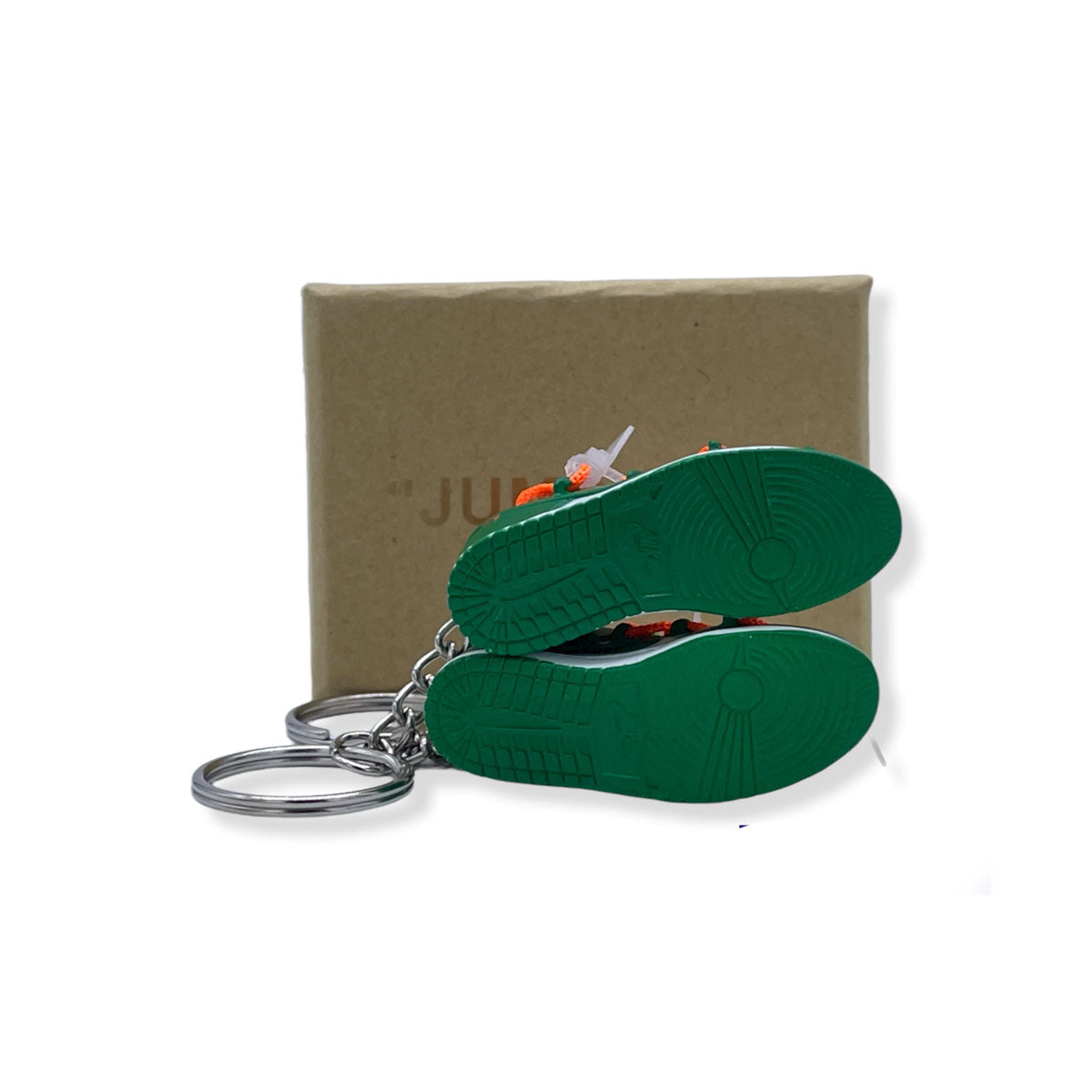 Alternate View 3 of 3D Sneaker Keychain- Nike SB Dunk Low Off-White Pine Green Pair