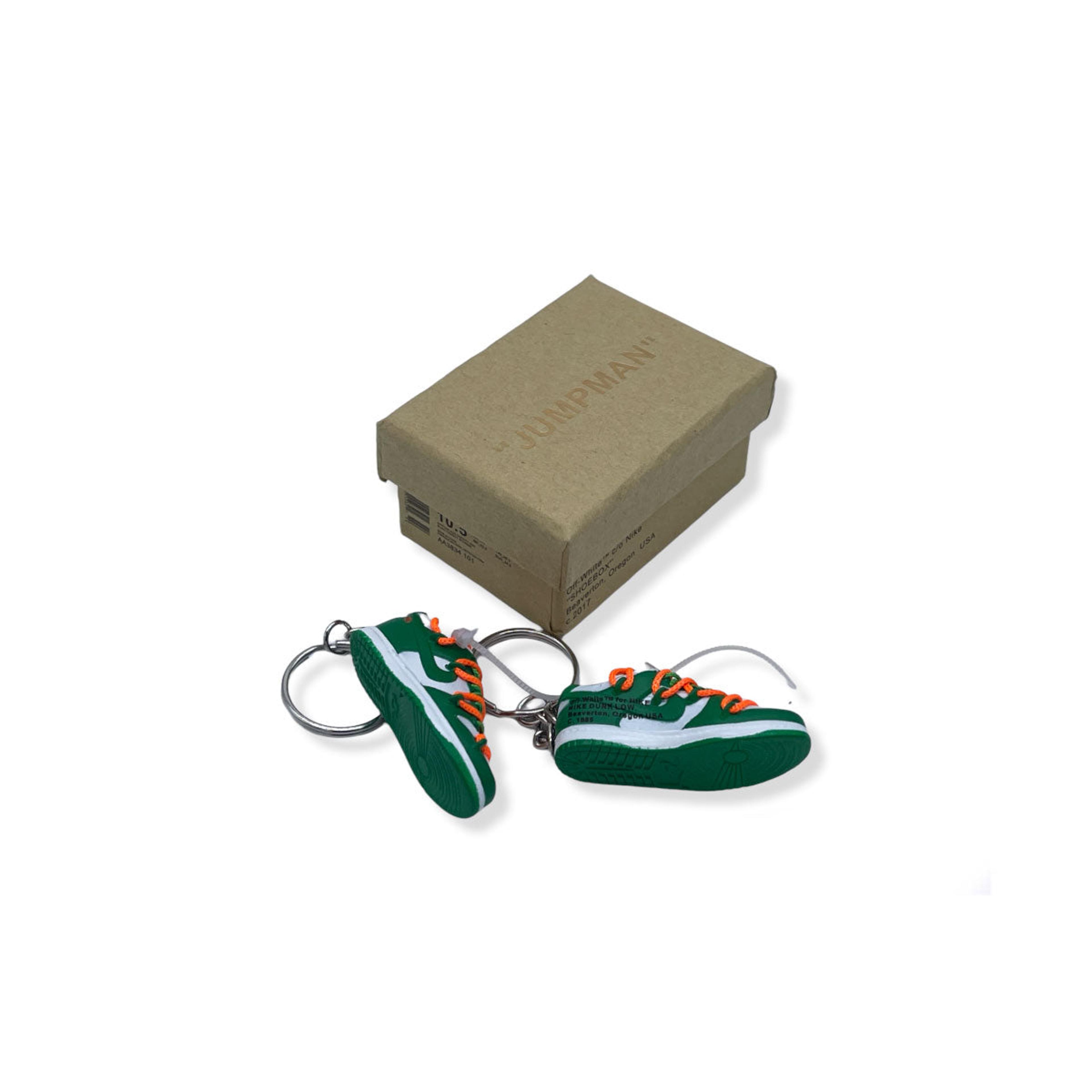 Alternate View 4 of 3D Sneaker Keychain- Nike SB Dunk Low Off-White Pine Green Pair