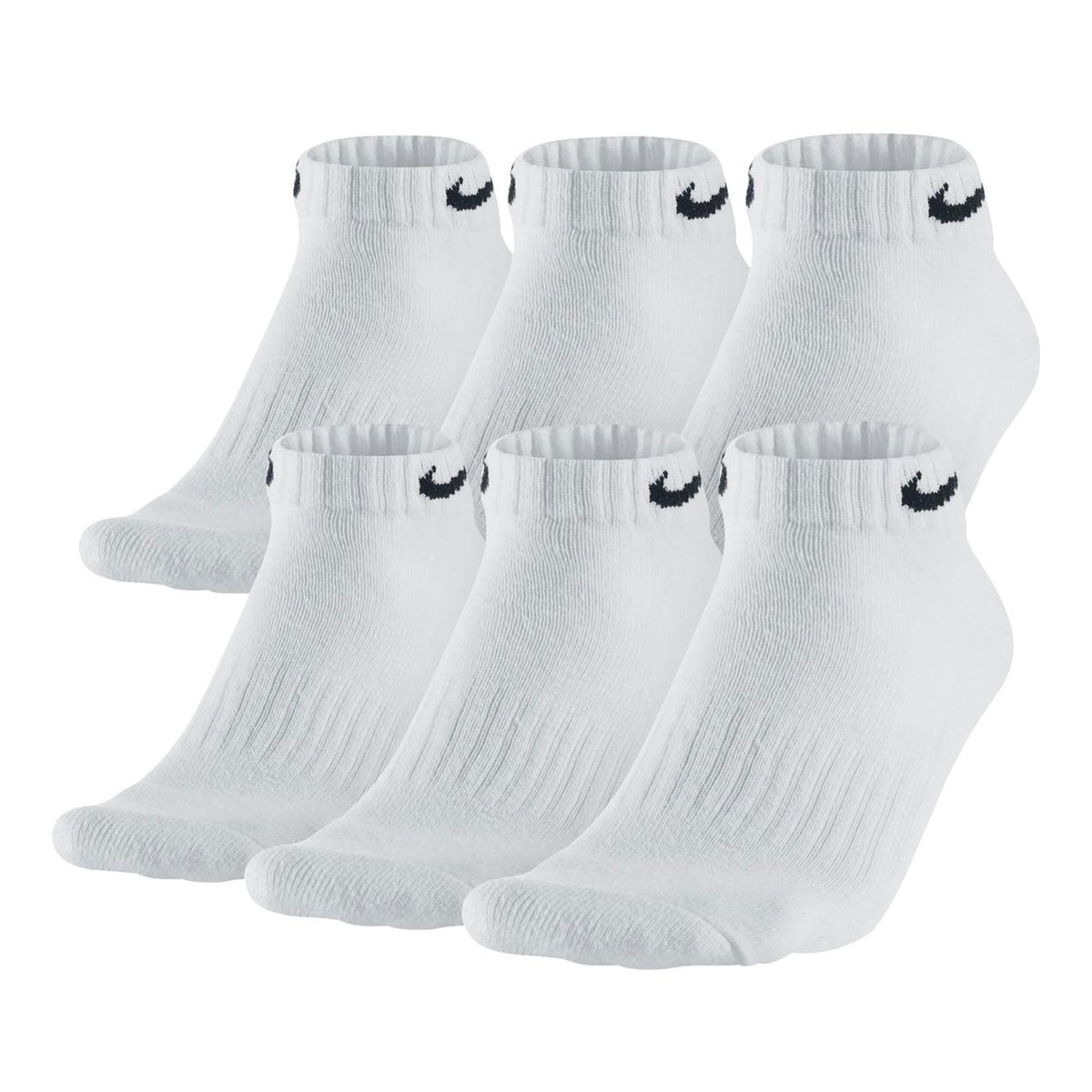 Nike Men's Everyday Plus Cushioned Low Cut Training Socks White 