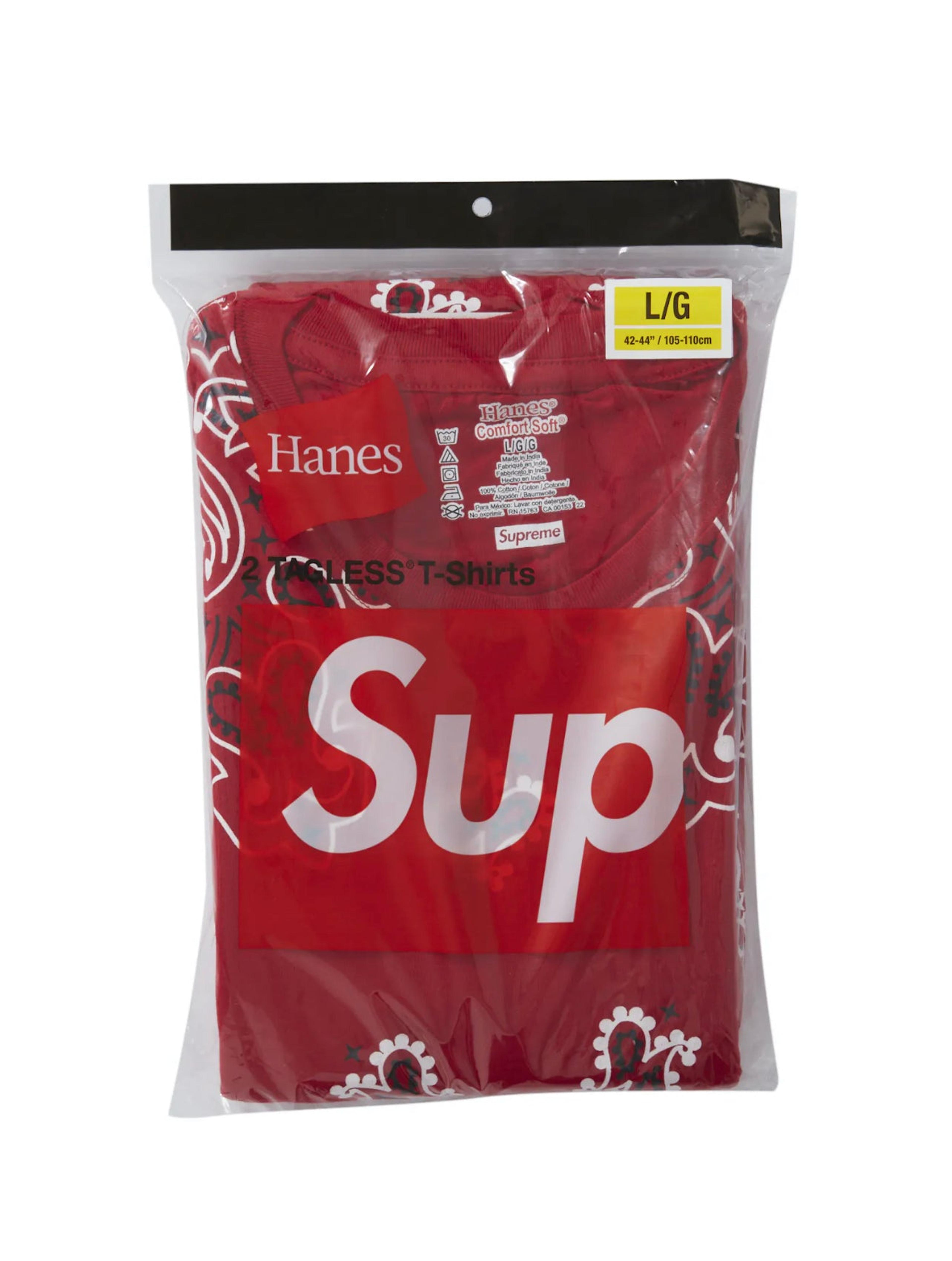 Alternate View 1 of Supreme Hanes Bandana Tagless Tees (2 Pack)