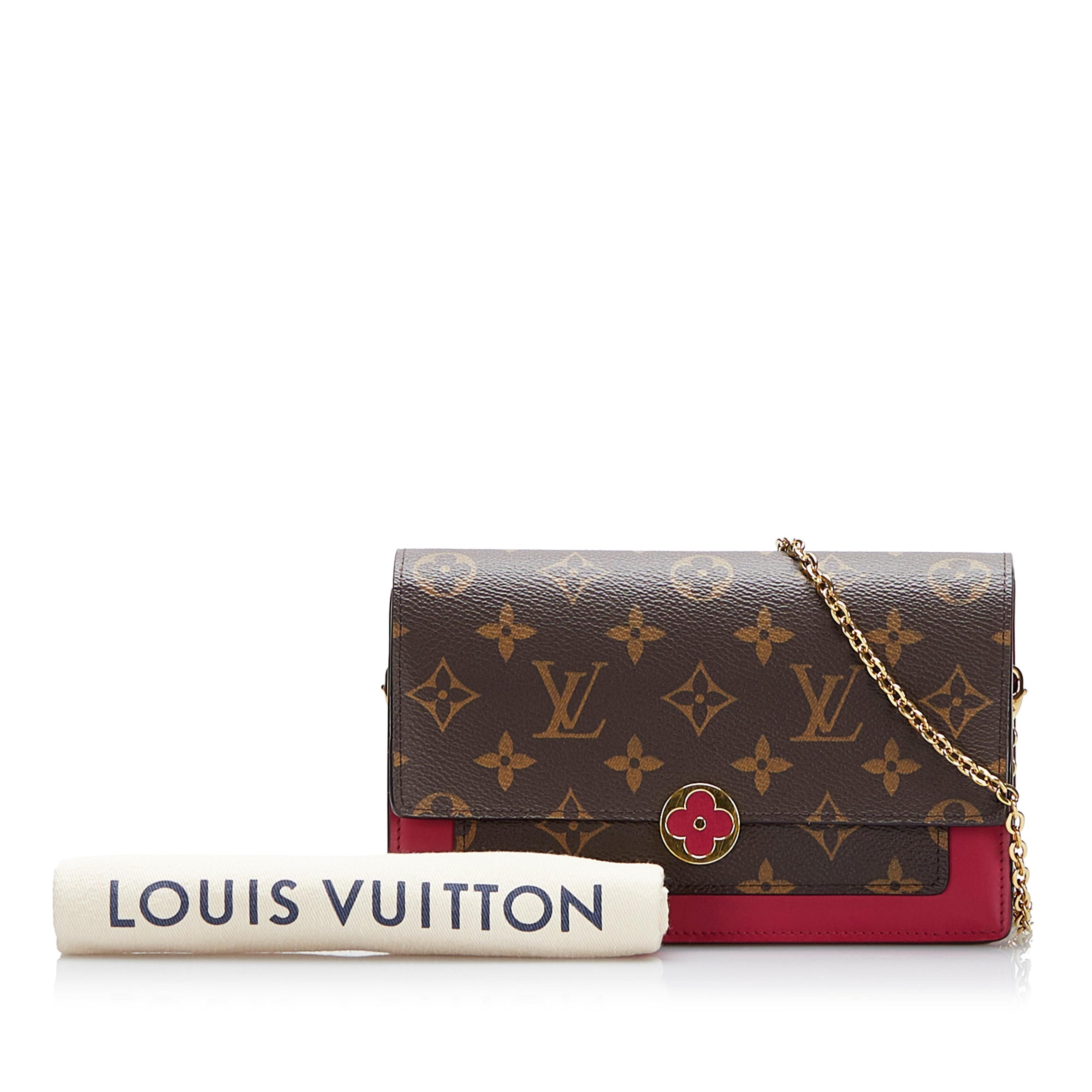 NTWRK - Preloved Louis Vuitton Monogram Flore Chain Wallet on Chain Cros