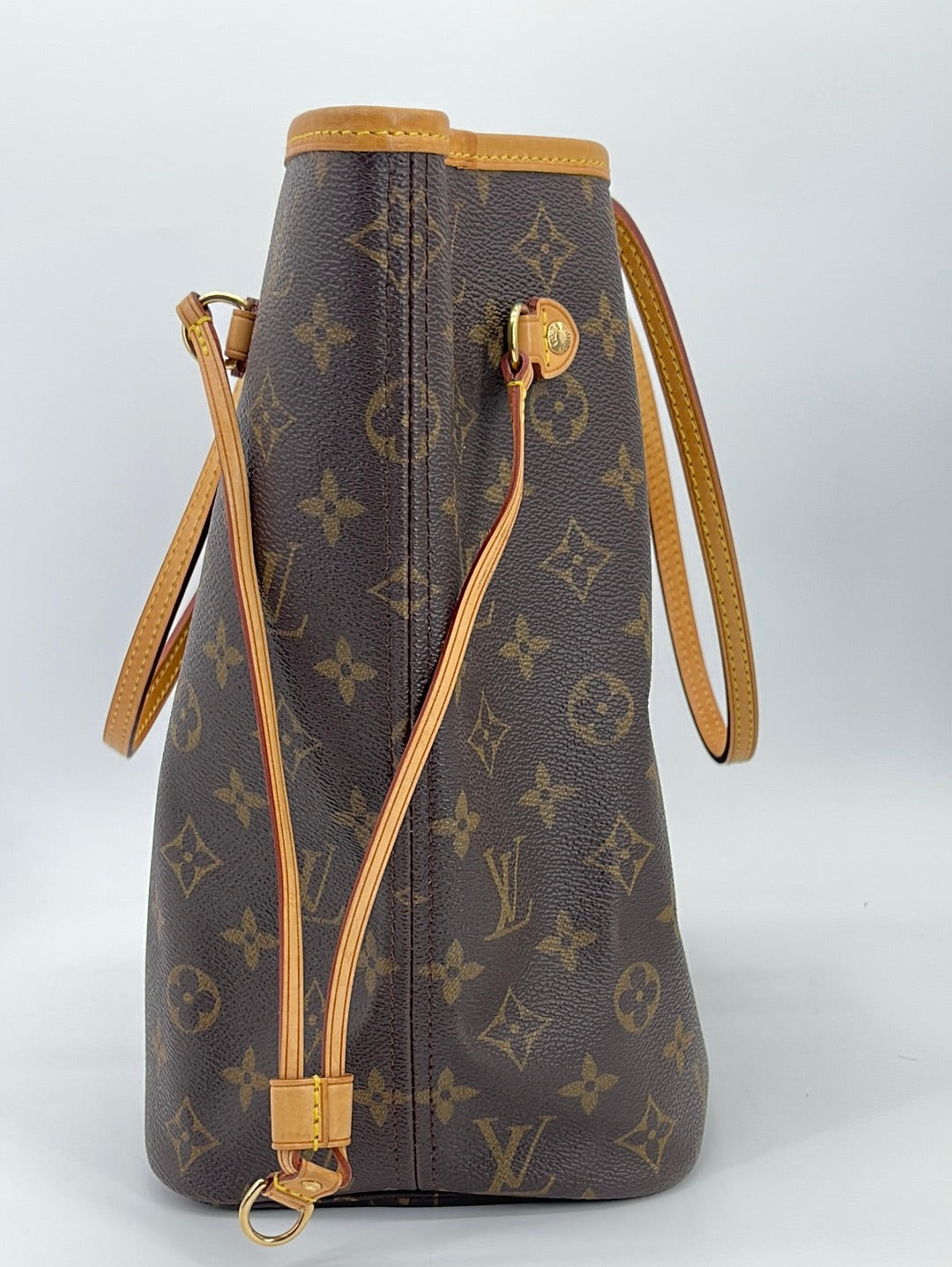 Preloved Louis Vuitton Monogram Neverfull MM Tote Bag (beige pink interior)  AR1068 063023