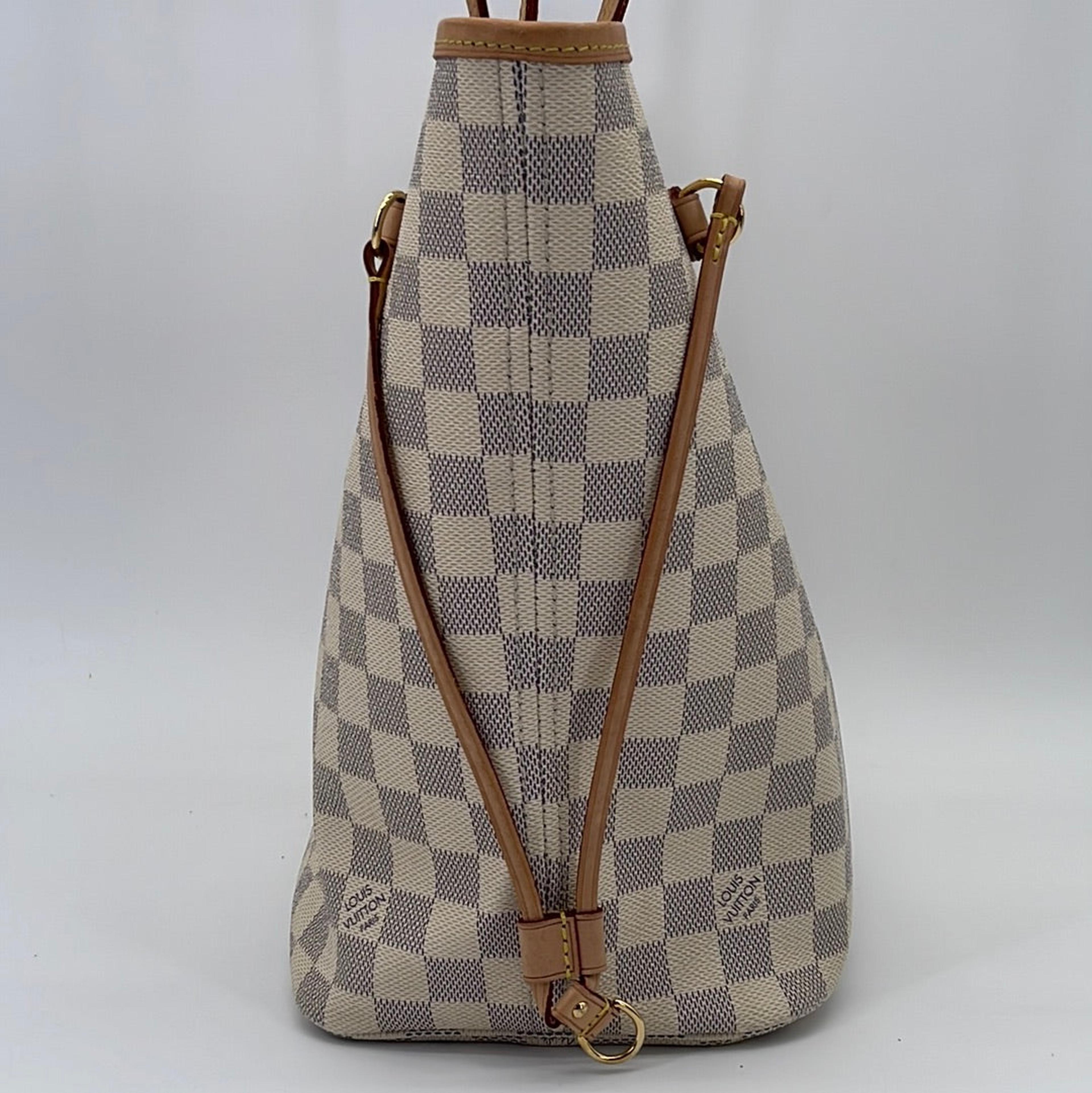 Sold at Auction: Damier Azur 'Neverfull MM' Louis Vuitton Tote Bag