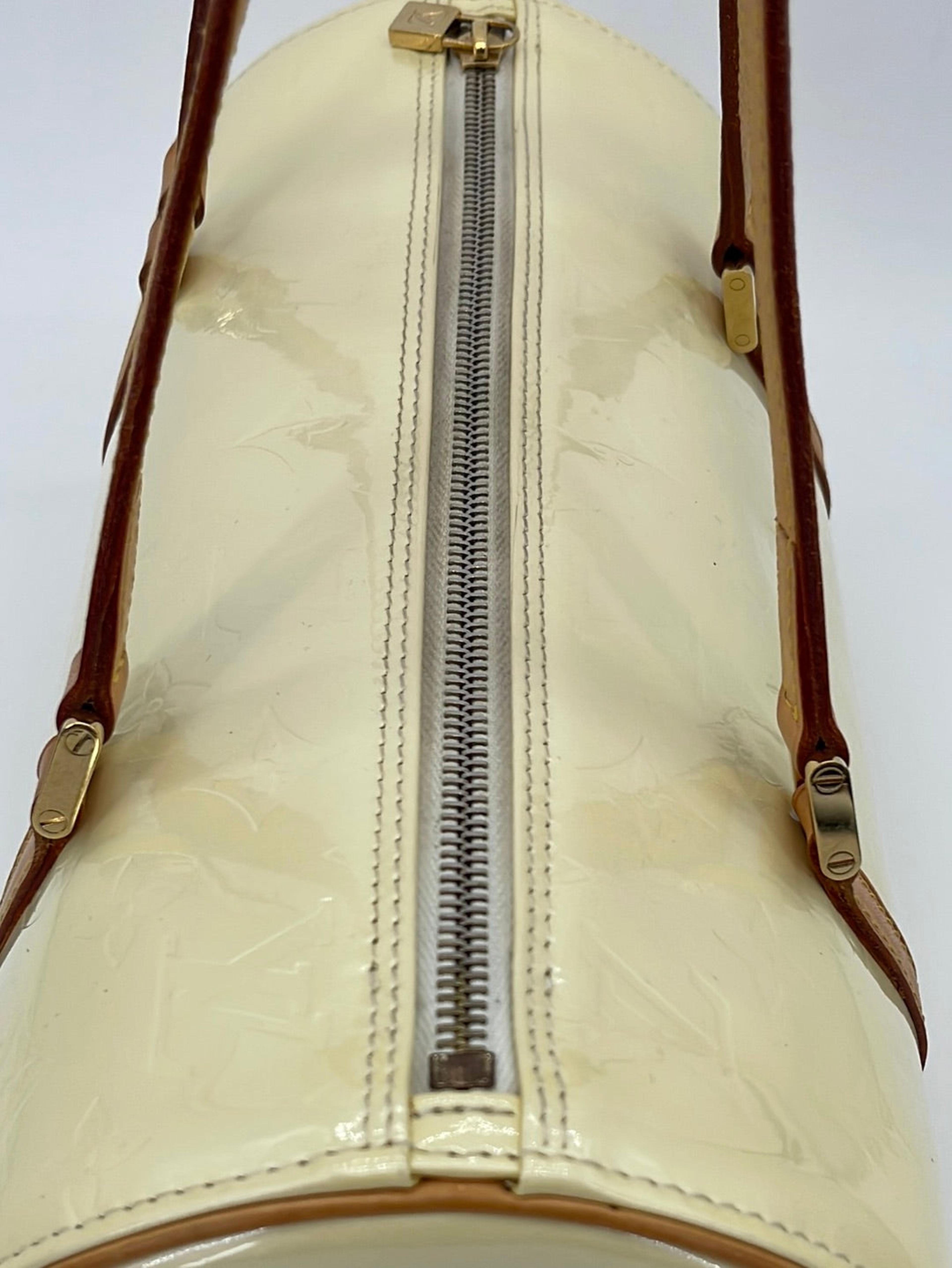 Vintage Louis Vuitton Brown Monogram Vernis Cylinder Bag