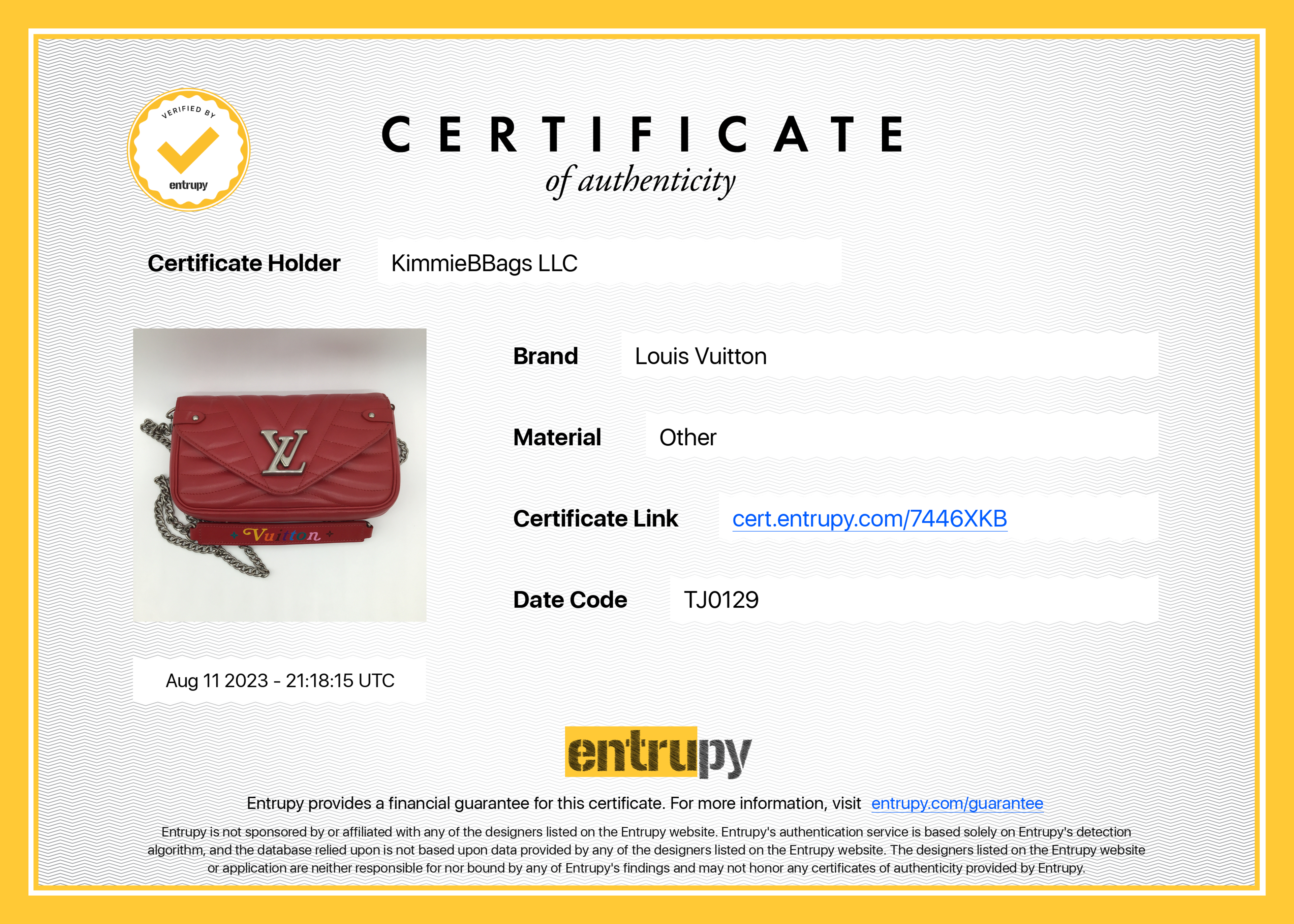 NTWRK - PRELOVED Louis Vuitton Red Quilted Cowhide New Wave Chain Wallet