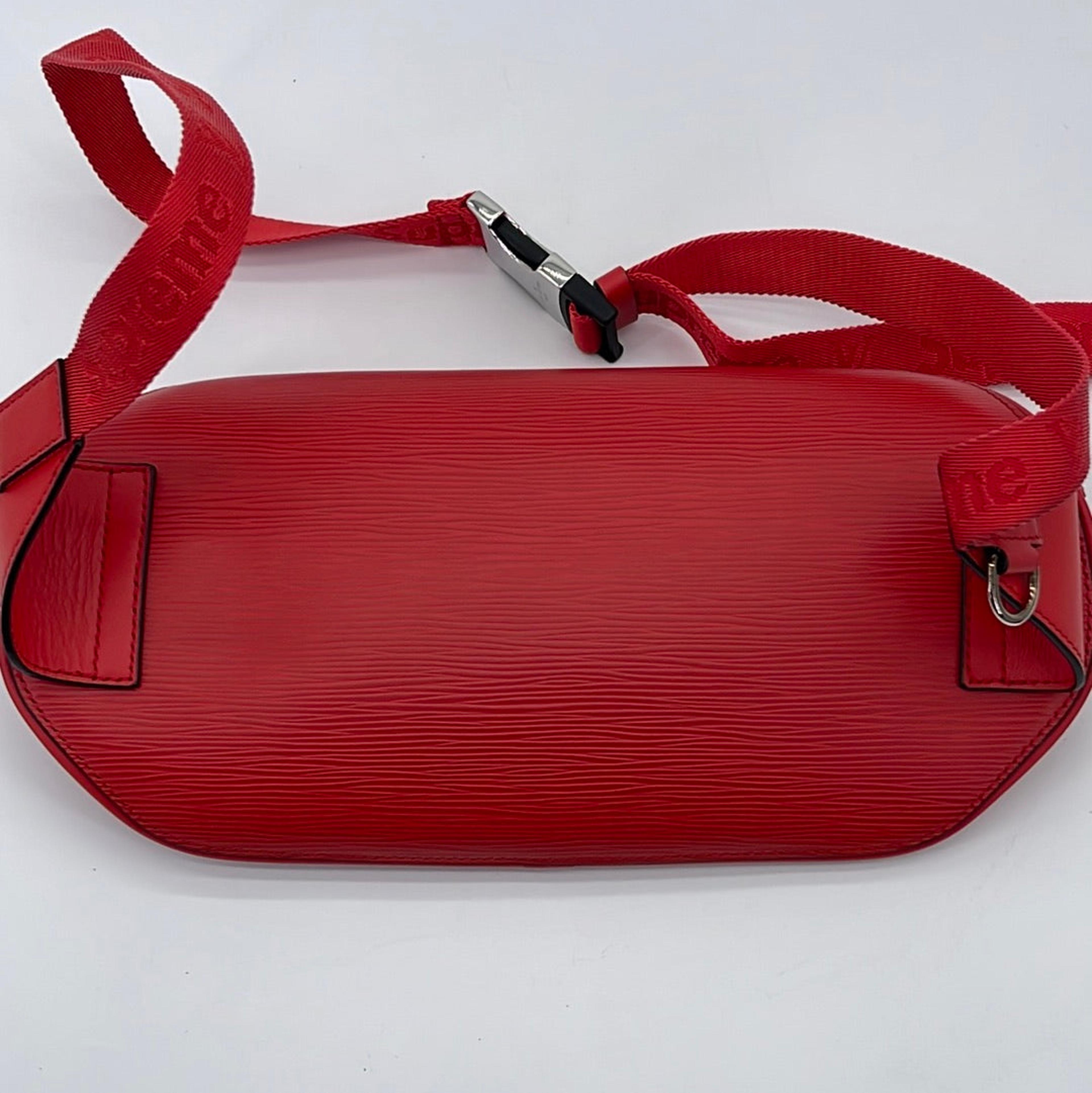 Preloved Louis Vuitton Red Epi x Supreme Bumbag NZ1197 070623