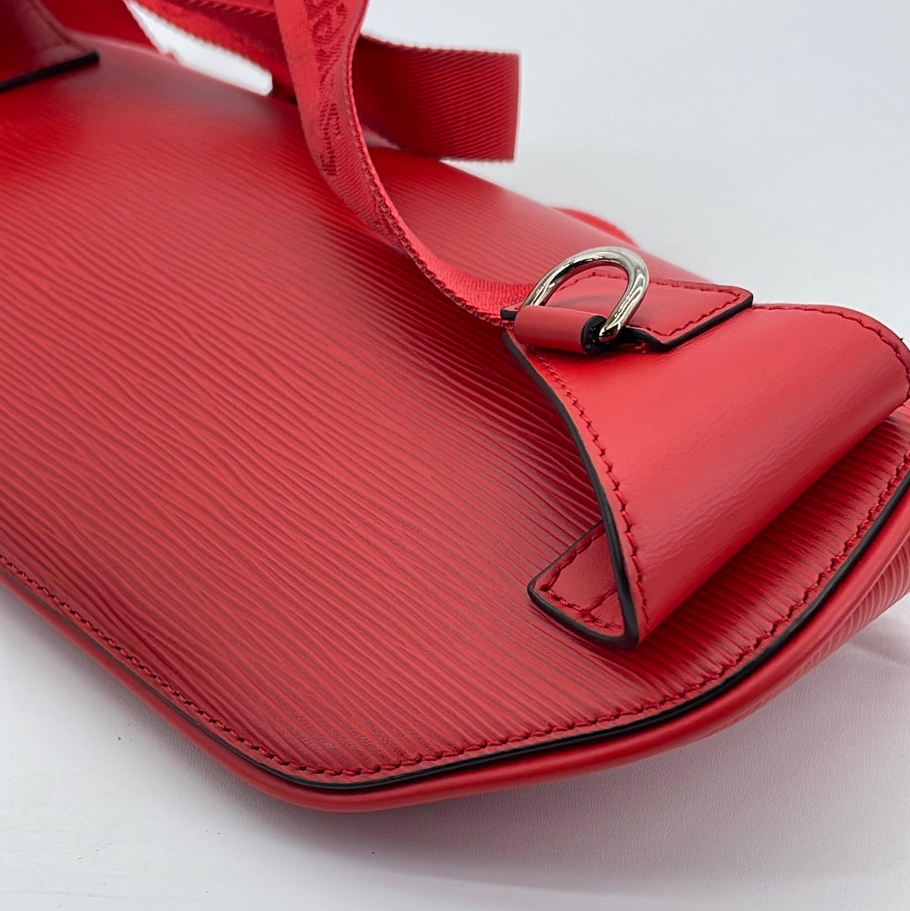Preloved Louis Vuitton Red Epi x Supreme Bumbag NZ1197 070623