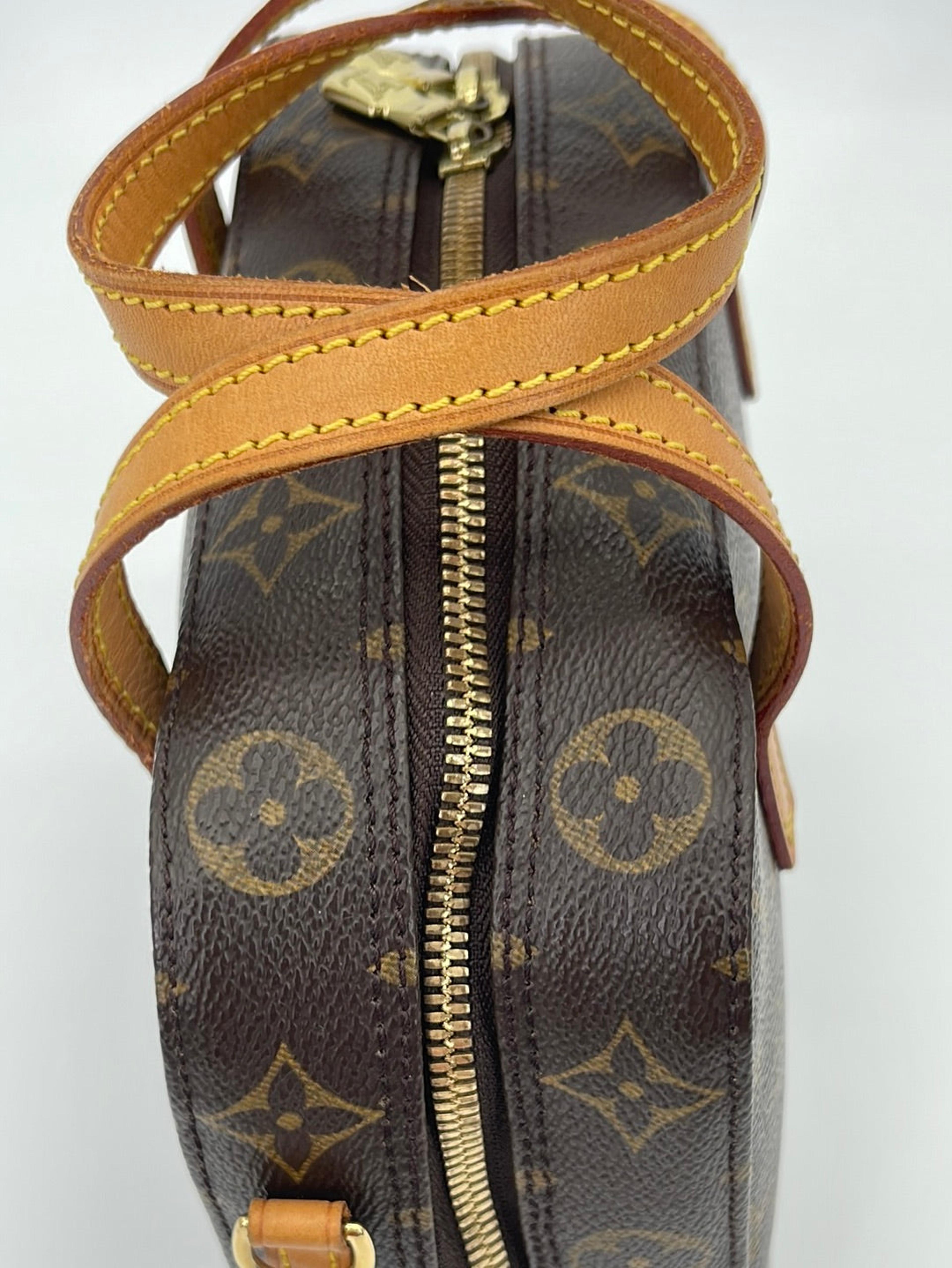 LOUIS VUITTON Monogram Spontini Gold Buckle Handle Shoulder Bag