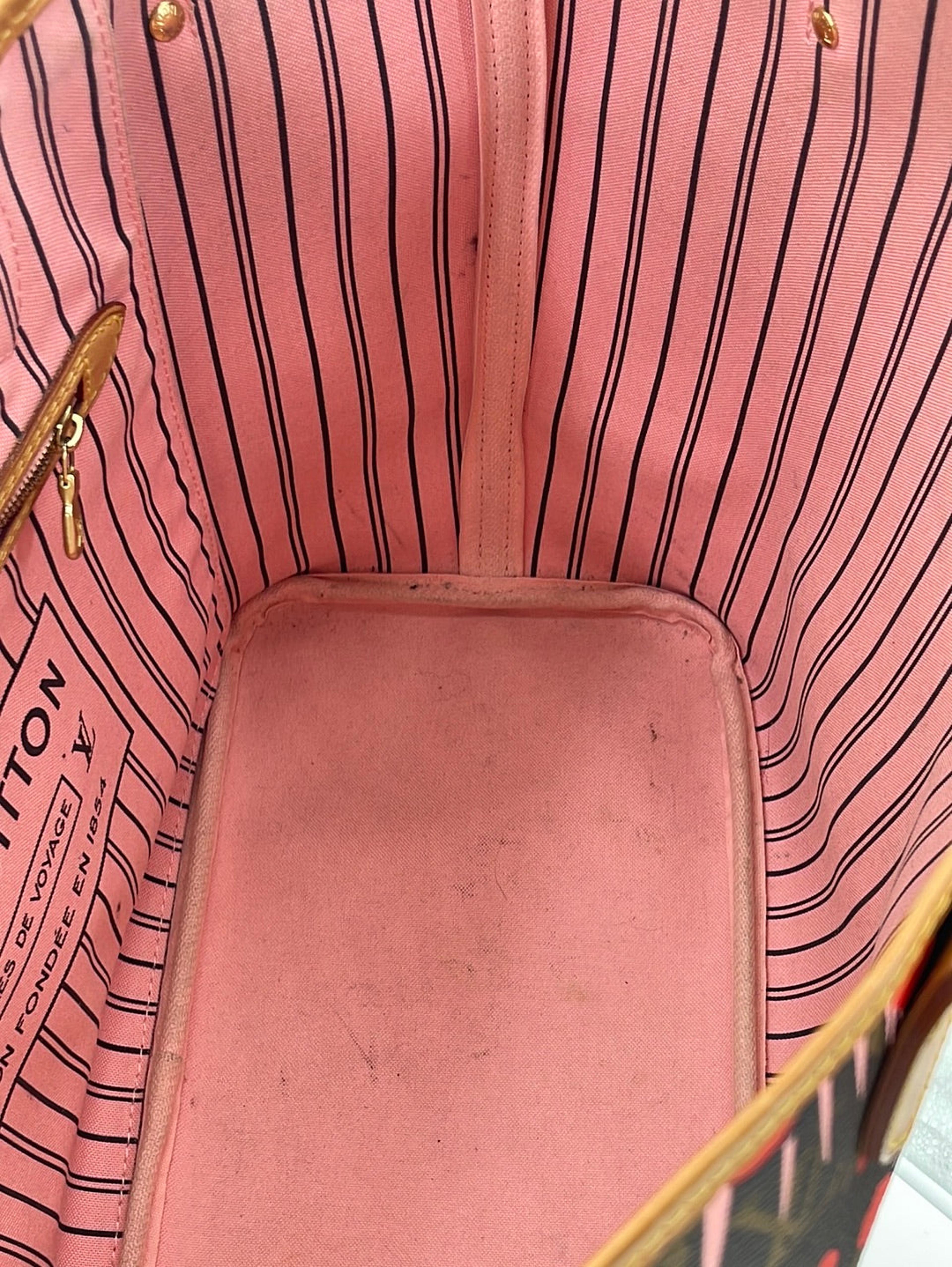 Louis Vuitton Monogram Jungle Dots Neverfull MM - Pink Totes