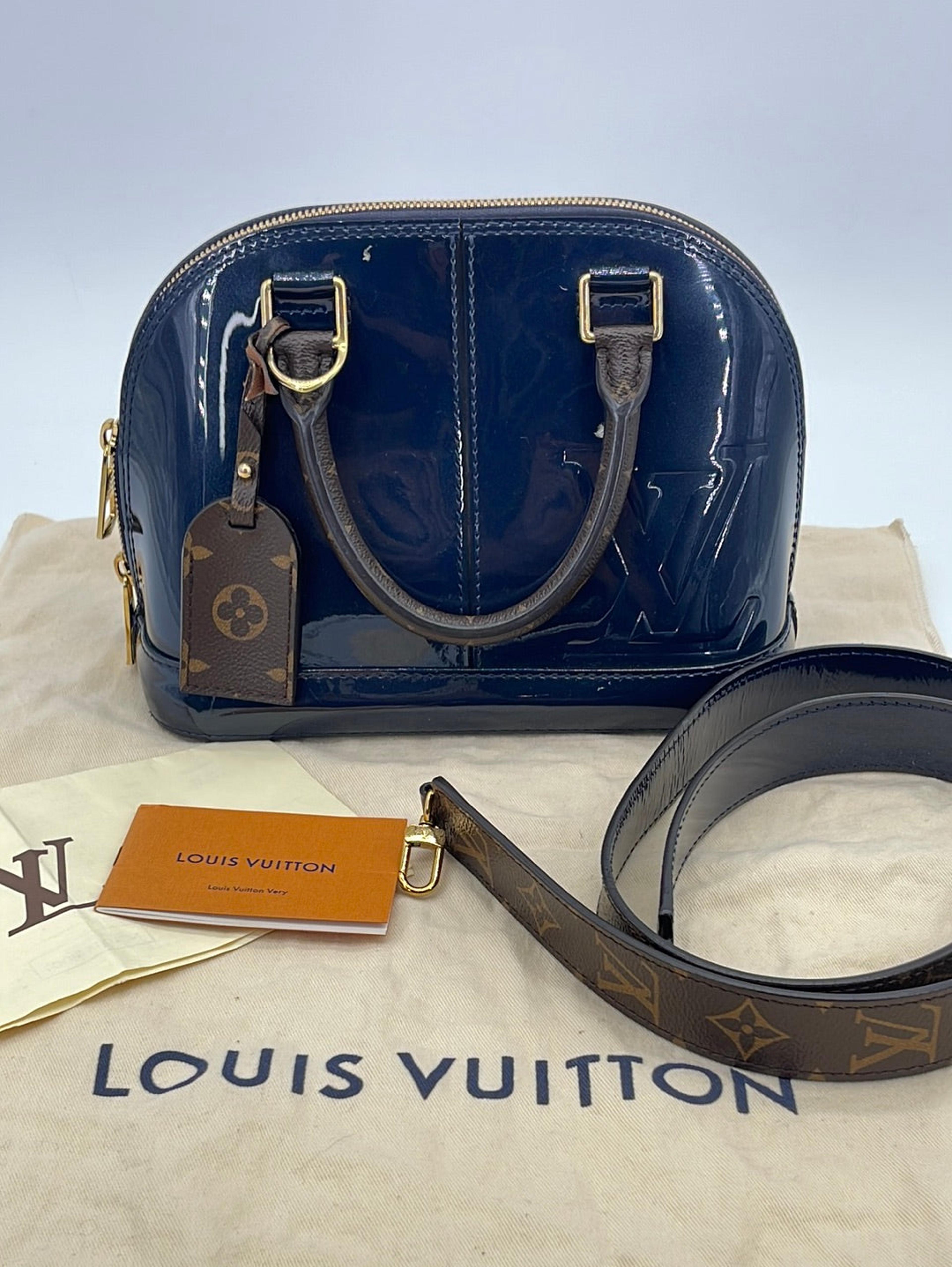 SALE* Louis Vuitton Alma PM Monogram Vernis Bag In Midnight Blue