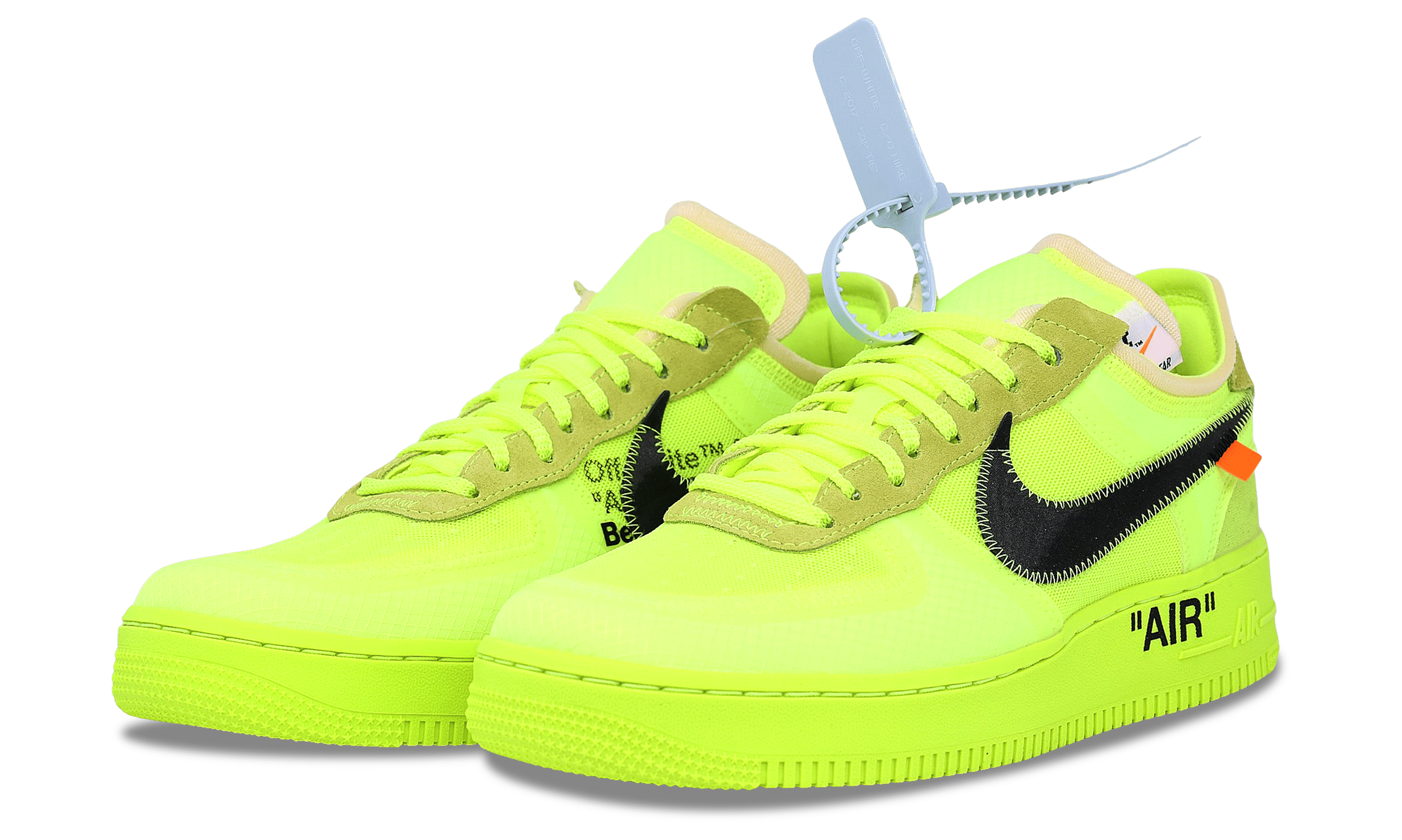 Alternate View 1 of Nike Air Force 1 Low x OFF-WHITE Volt 2018 (AO4606-700) Men's Si