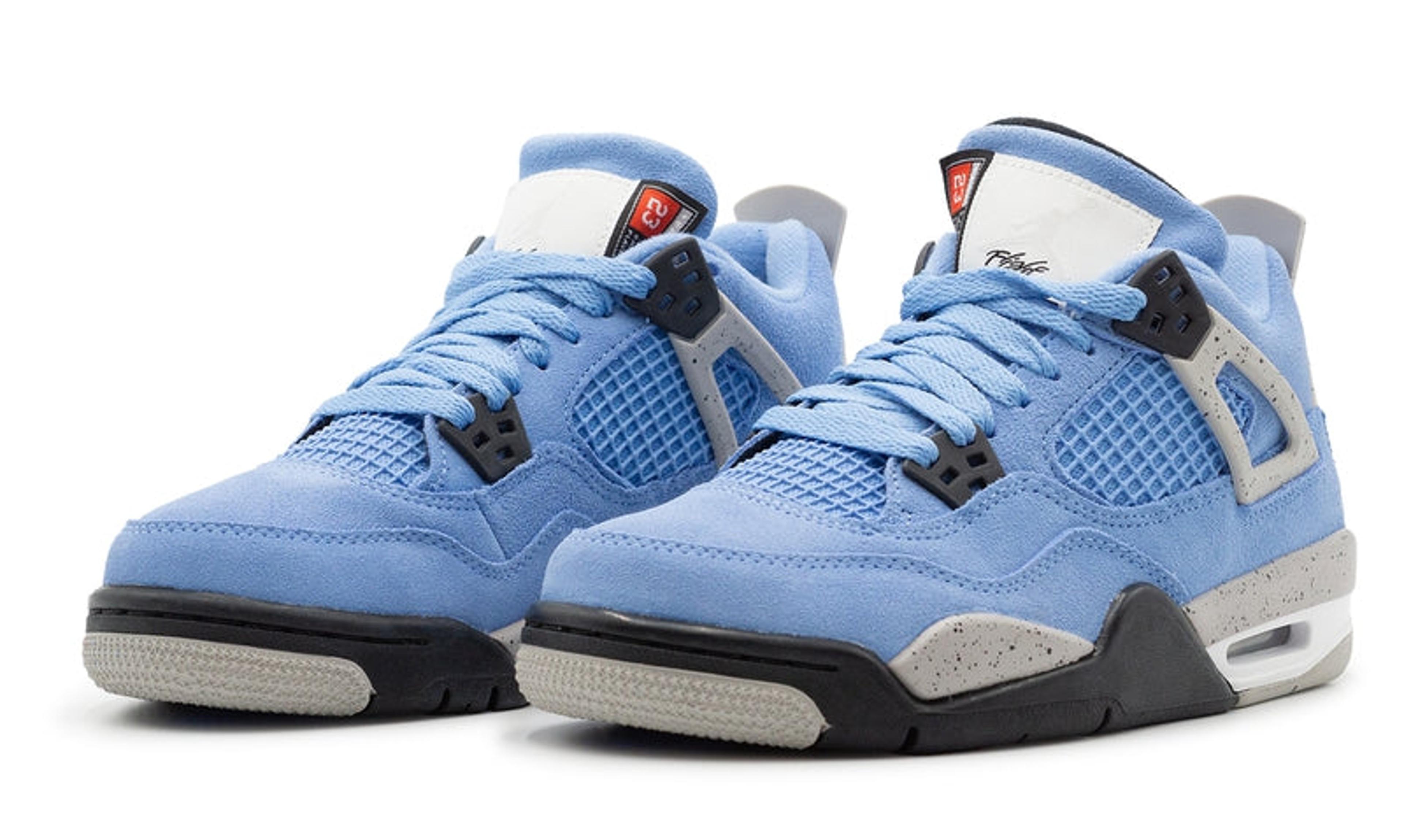 Alternate View 2 of Nike Jordan 4 Retro University Blue (408452-400) GS Size 4Y-7Y