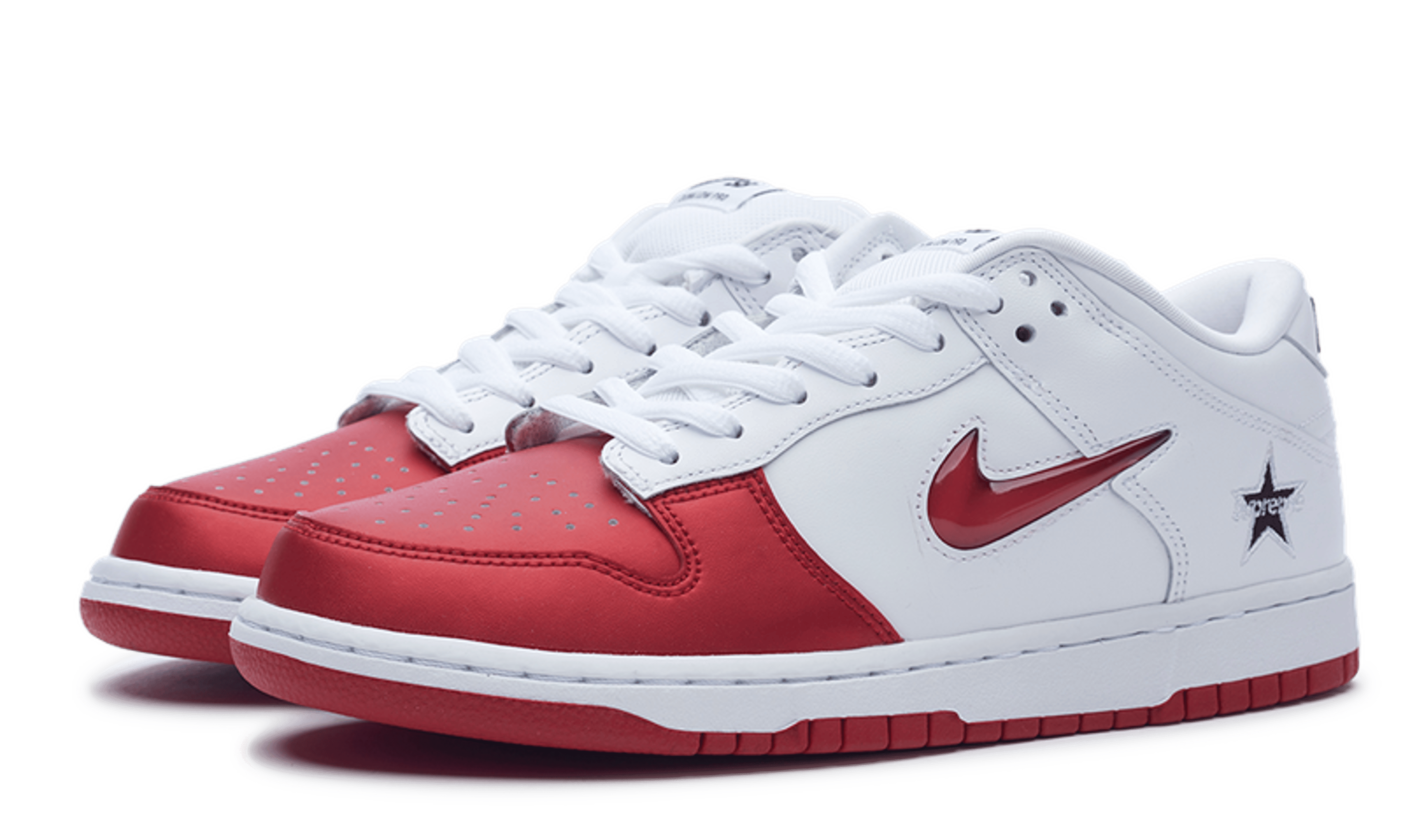 Alternate View 2 of Nike SB Dunk Low Supreme Jewel Swoosh Red