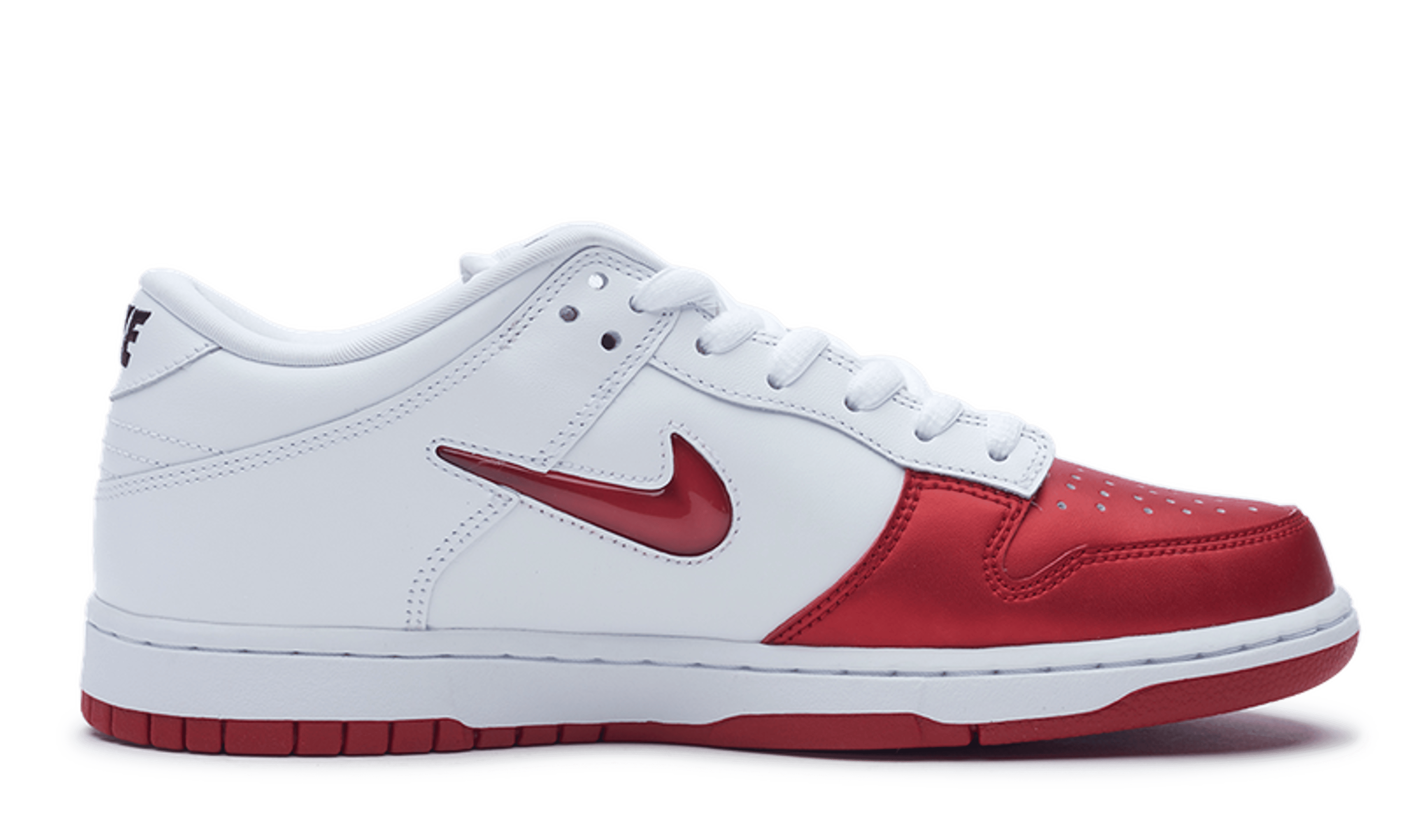 Alternate View 1 of Nike SB Dunk Low Supreme Jewel Swoosh Red