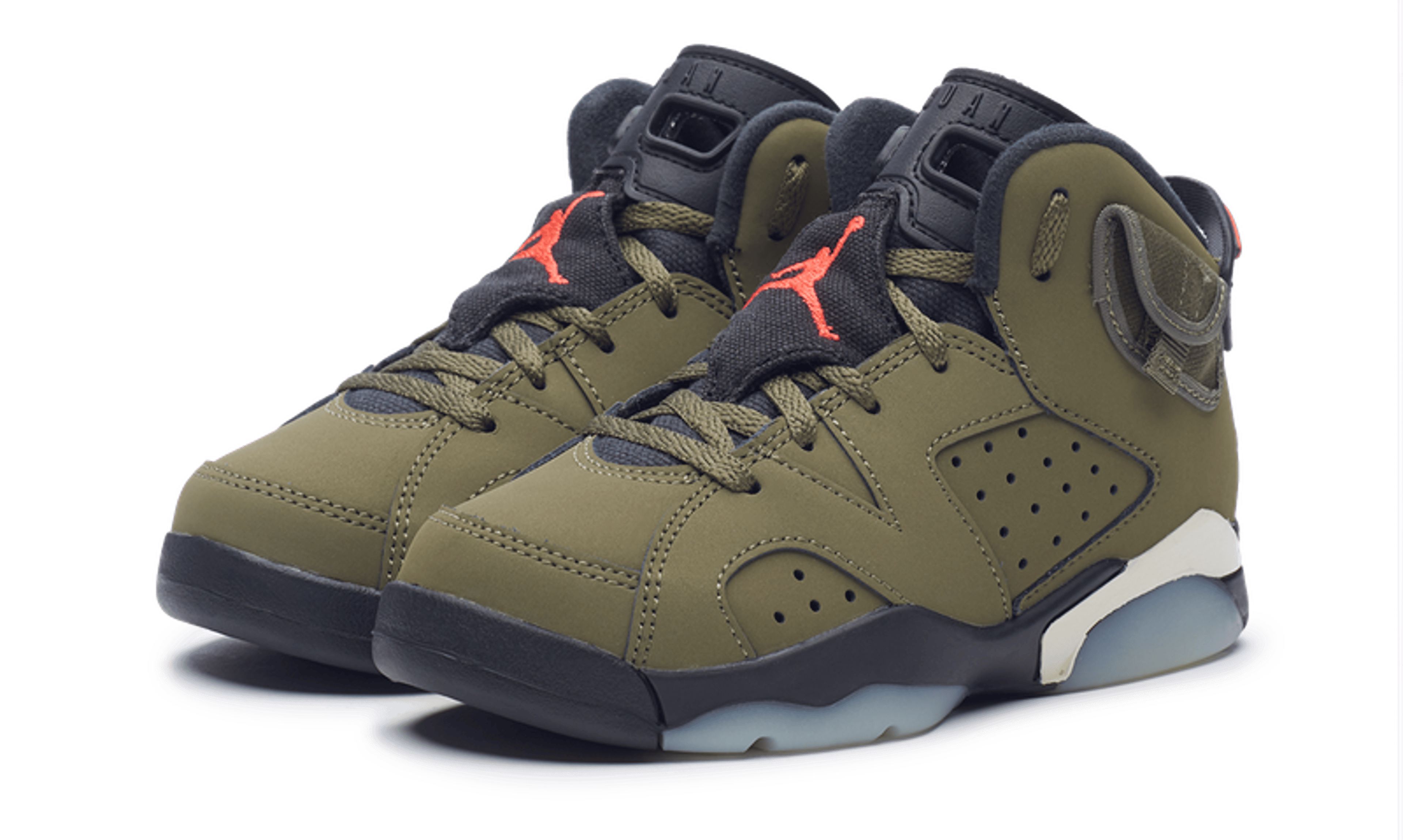 Alternate View 2 of Nike Jordan 6 Retro x Travis Scott PS (CQ3565-200) Preschool Siz