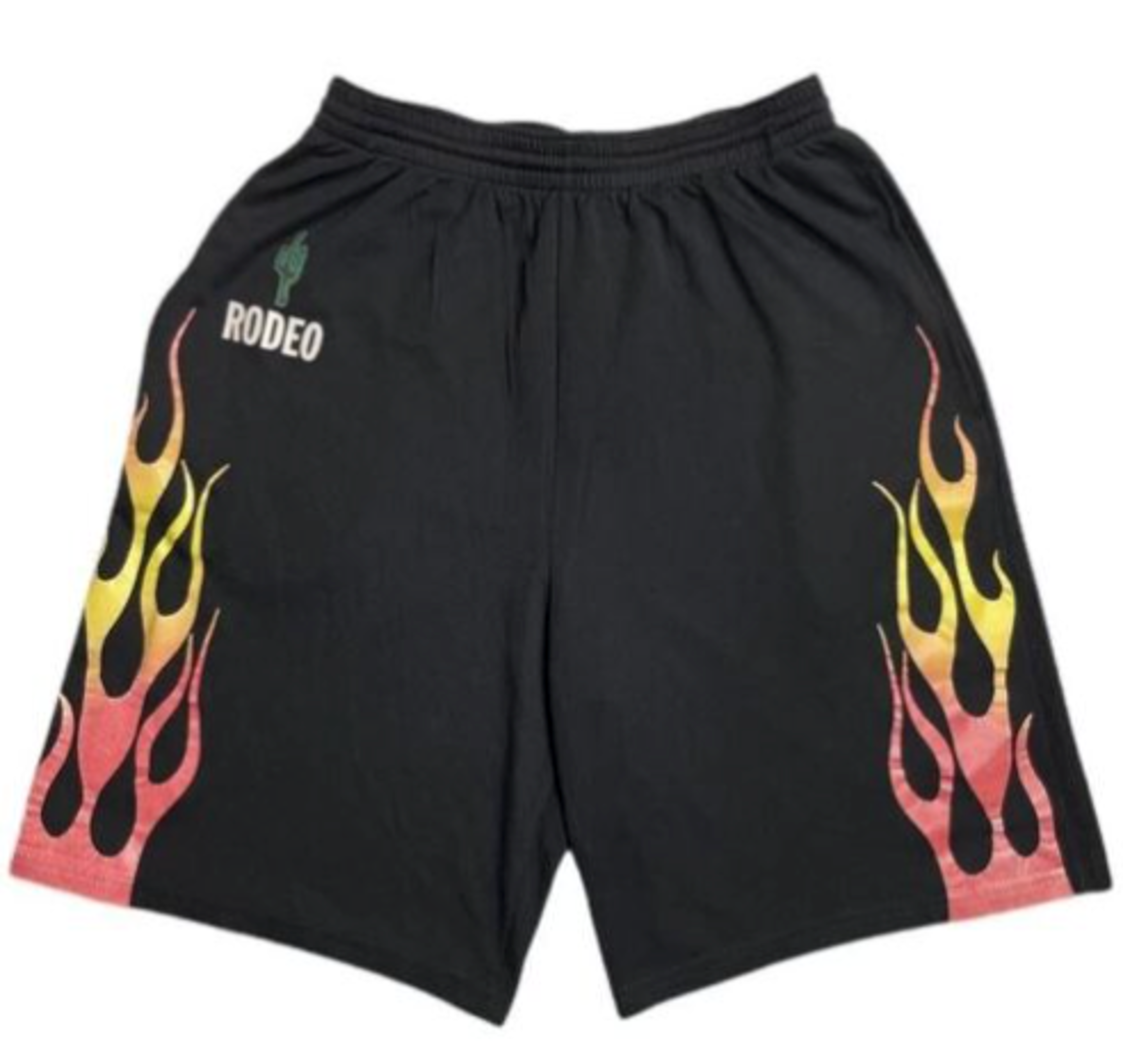 Travis Scott x AUGUSTA Rodeo Tour Flame Shorts Black (TSCJ-SH004